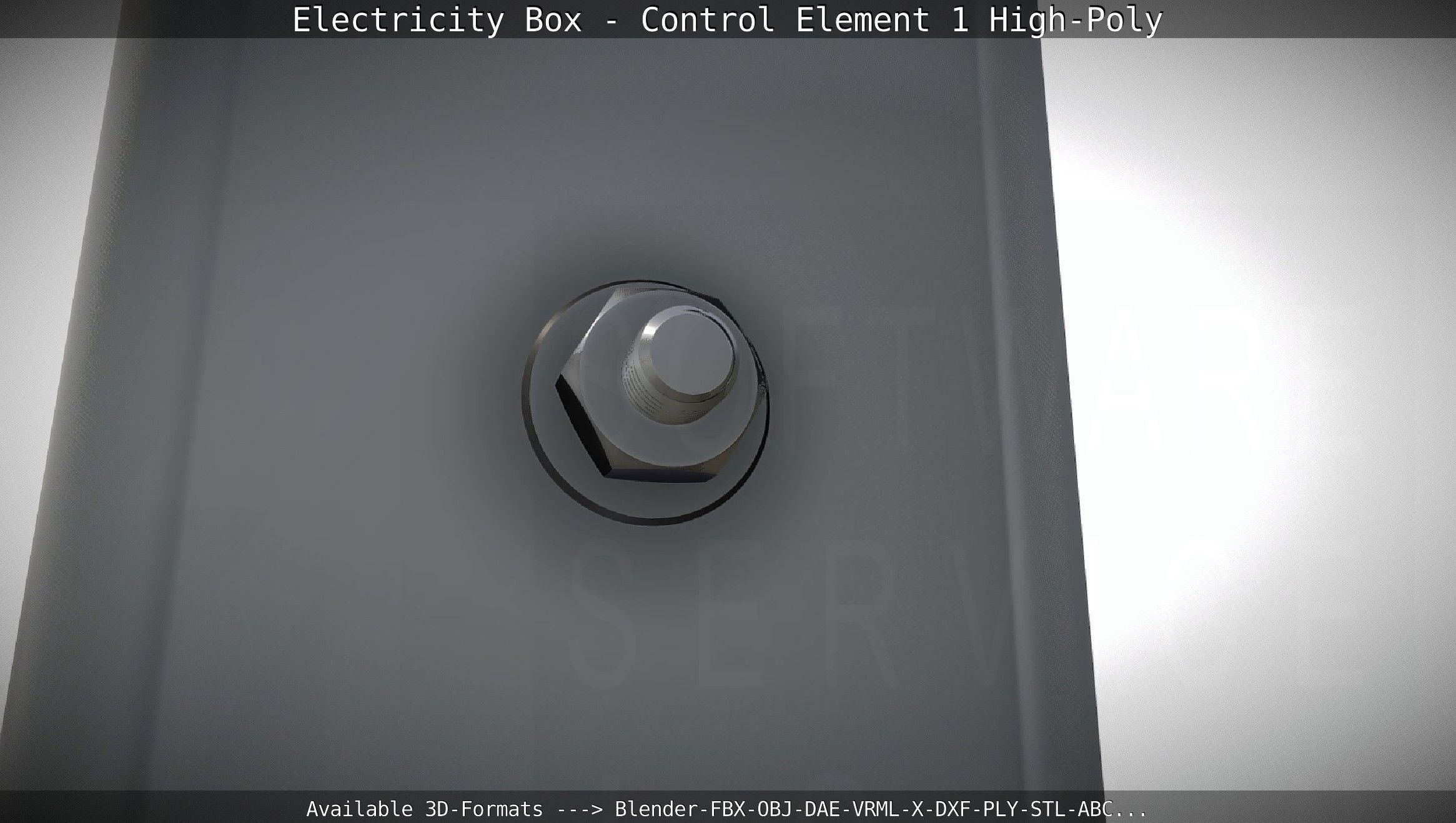 Electricity Box - Control Element 1 High-Poly Version 3D model_39