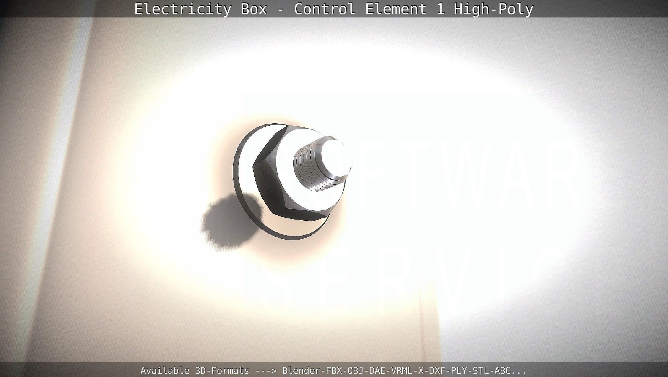 Electricity Box - Control Element 1 High-Poly Version 3D model_43