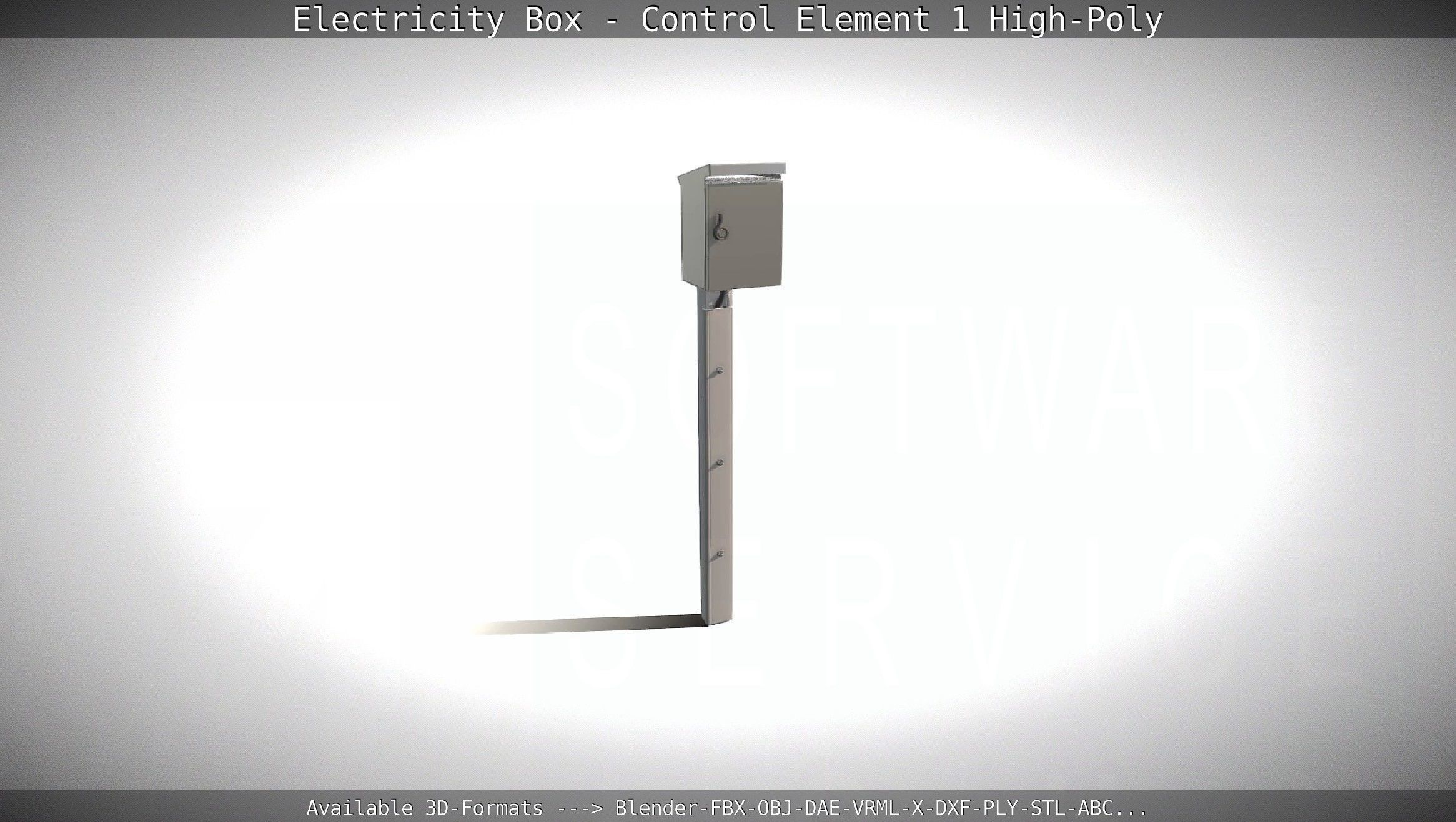 Electricity Box - Control Element 1 High-Poly Version 3D model_60
