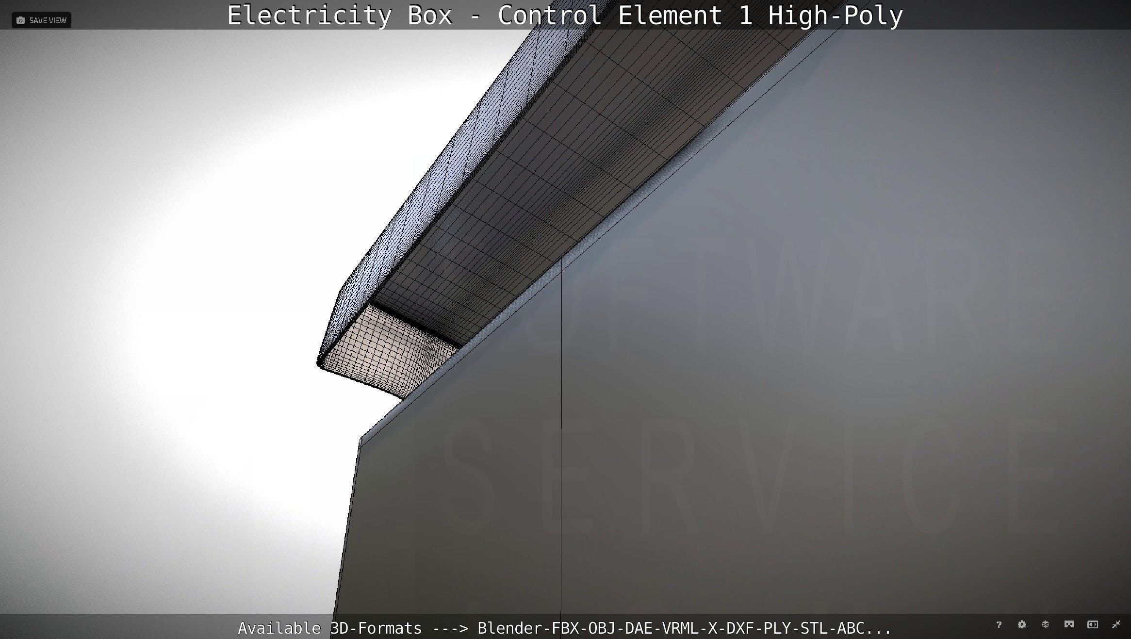 Electricity Box - Control Element 1 High-Poly Version 3D model_70