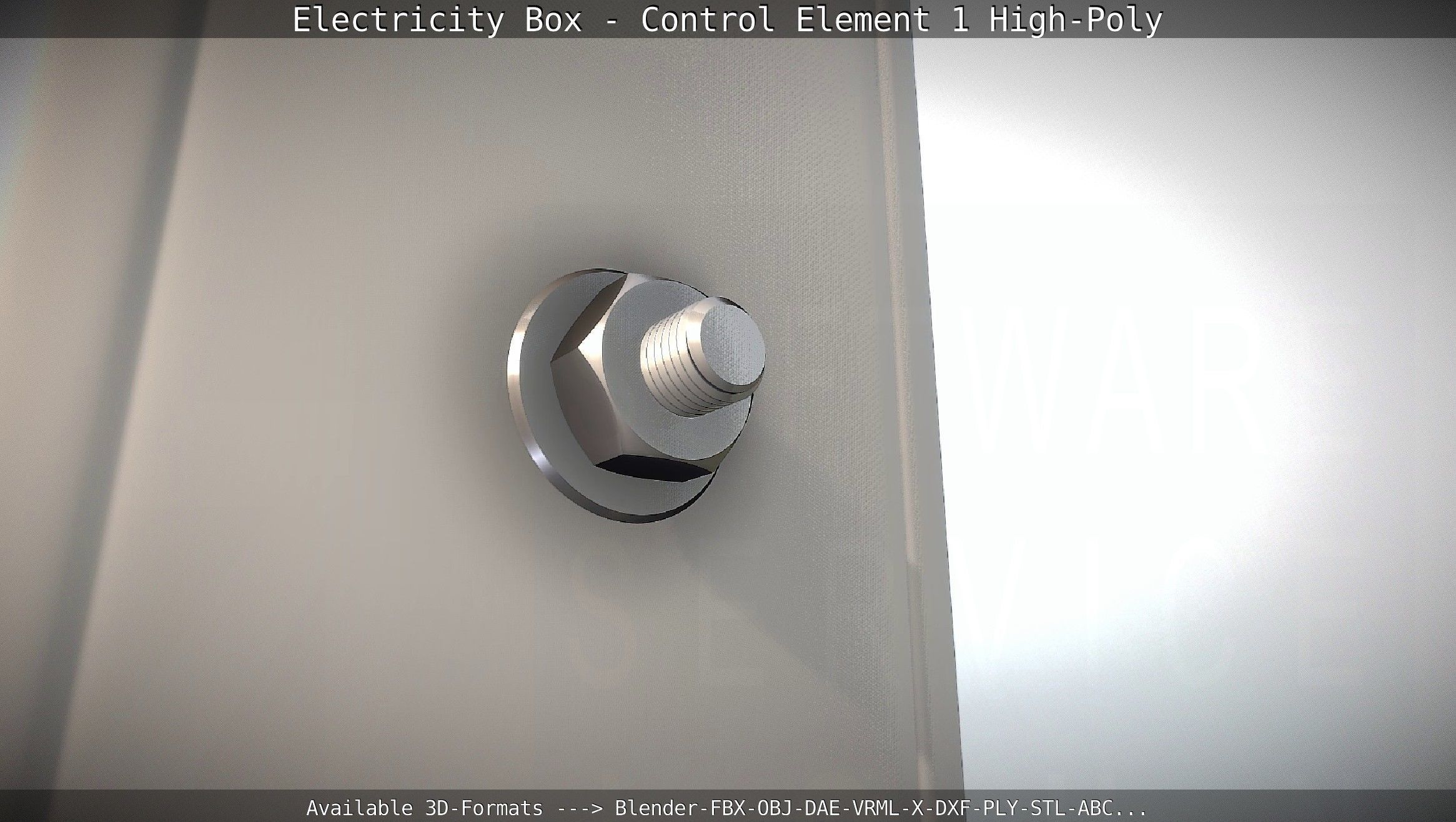 Electricity Box - Control Element 1 High-Poly Version 3D model_3