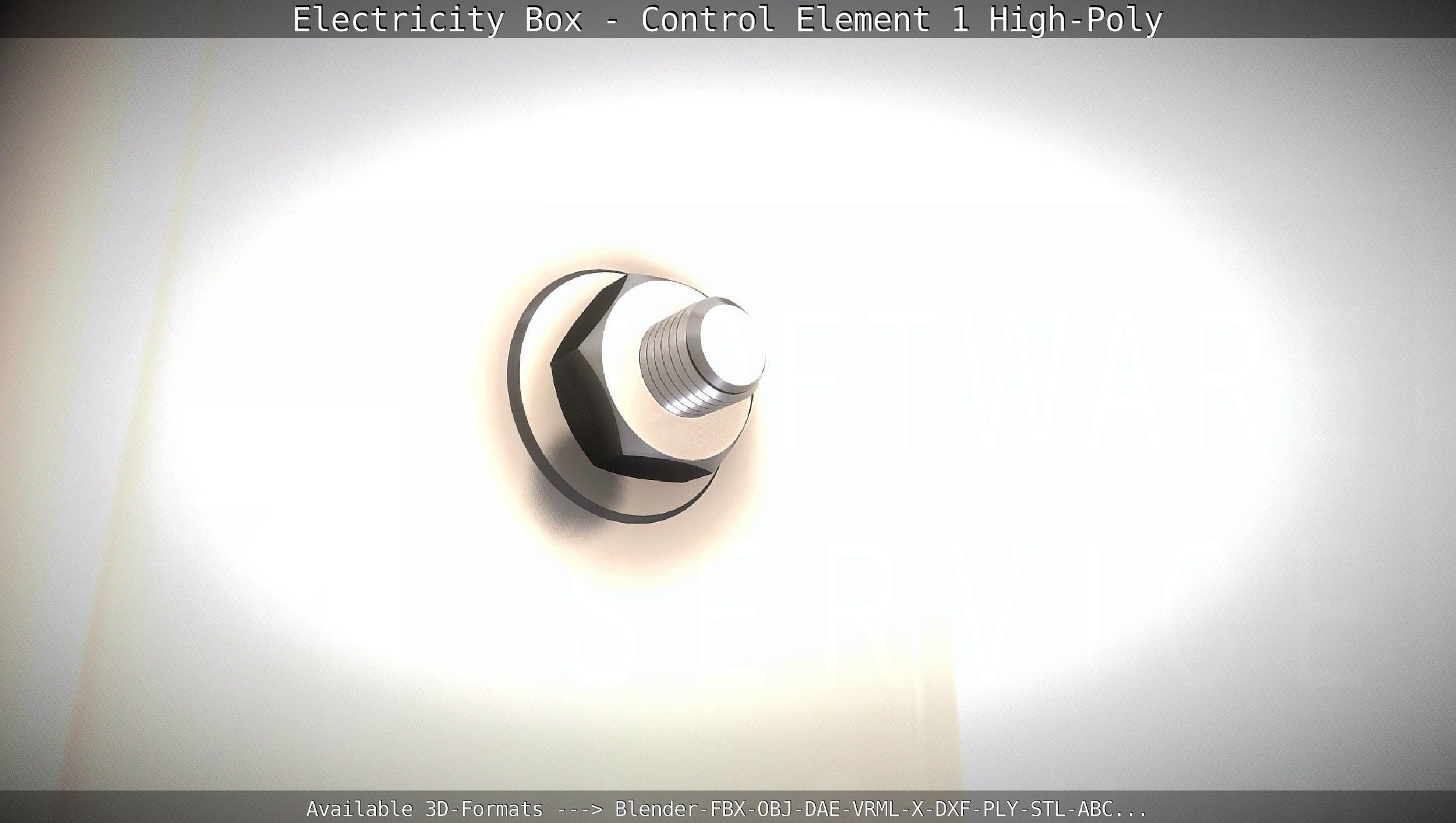 Electricity Box - Control Element 1 High-Poly Version 3D model_46