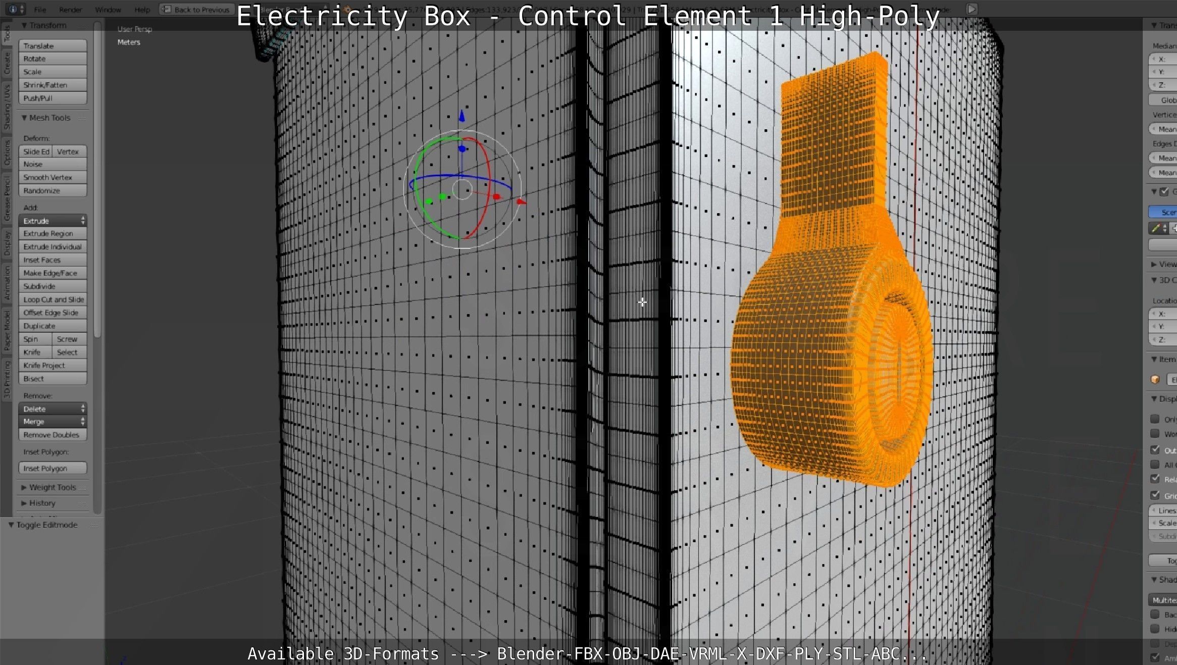 Electricity Box - Control Element 1 High-Poly Version 3D model_118