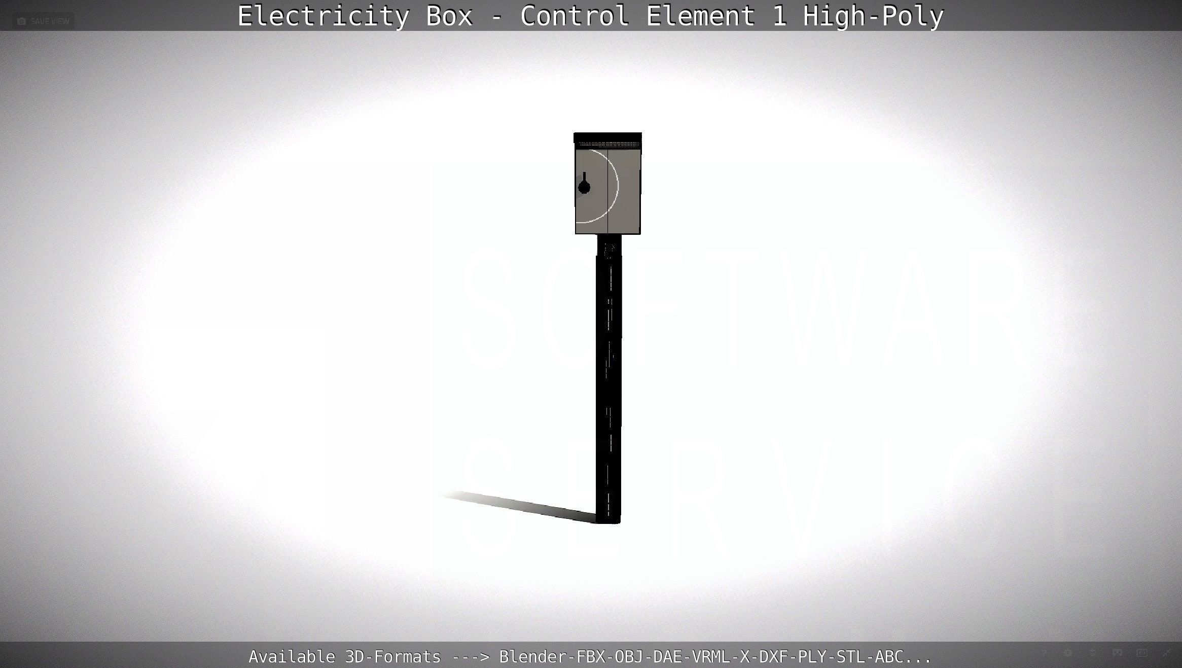Electricity Box - Control Element 1 High-Poly Version 3D model_64