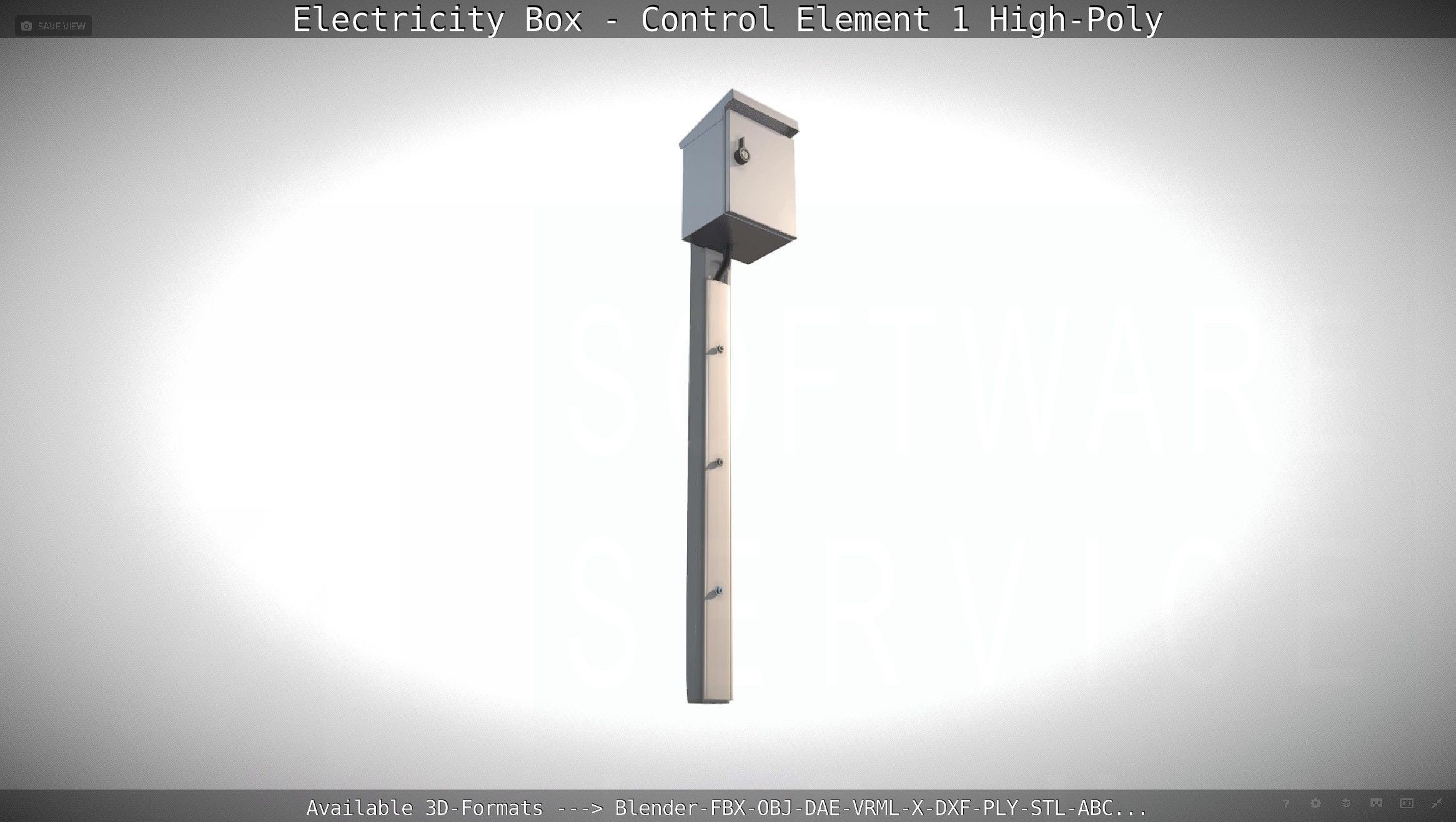 Electricity Box - Control Element 1 High-Poly Version 3D model_53