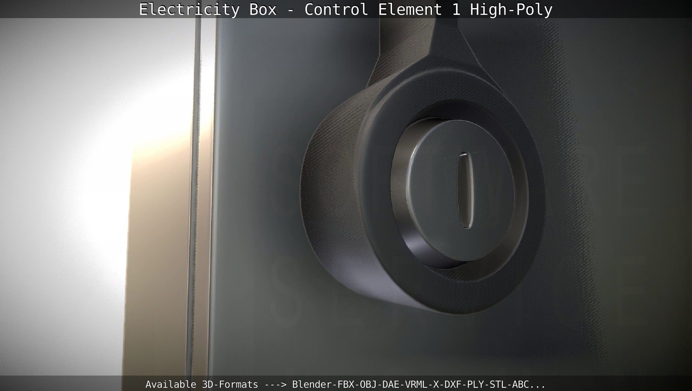 Electricity Box - Control Element 1 High-Poly Version 3D model_23