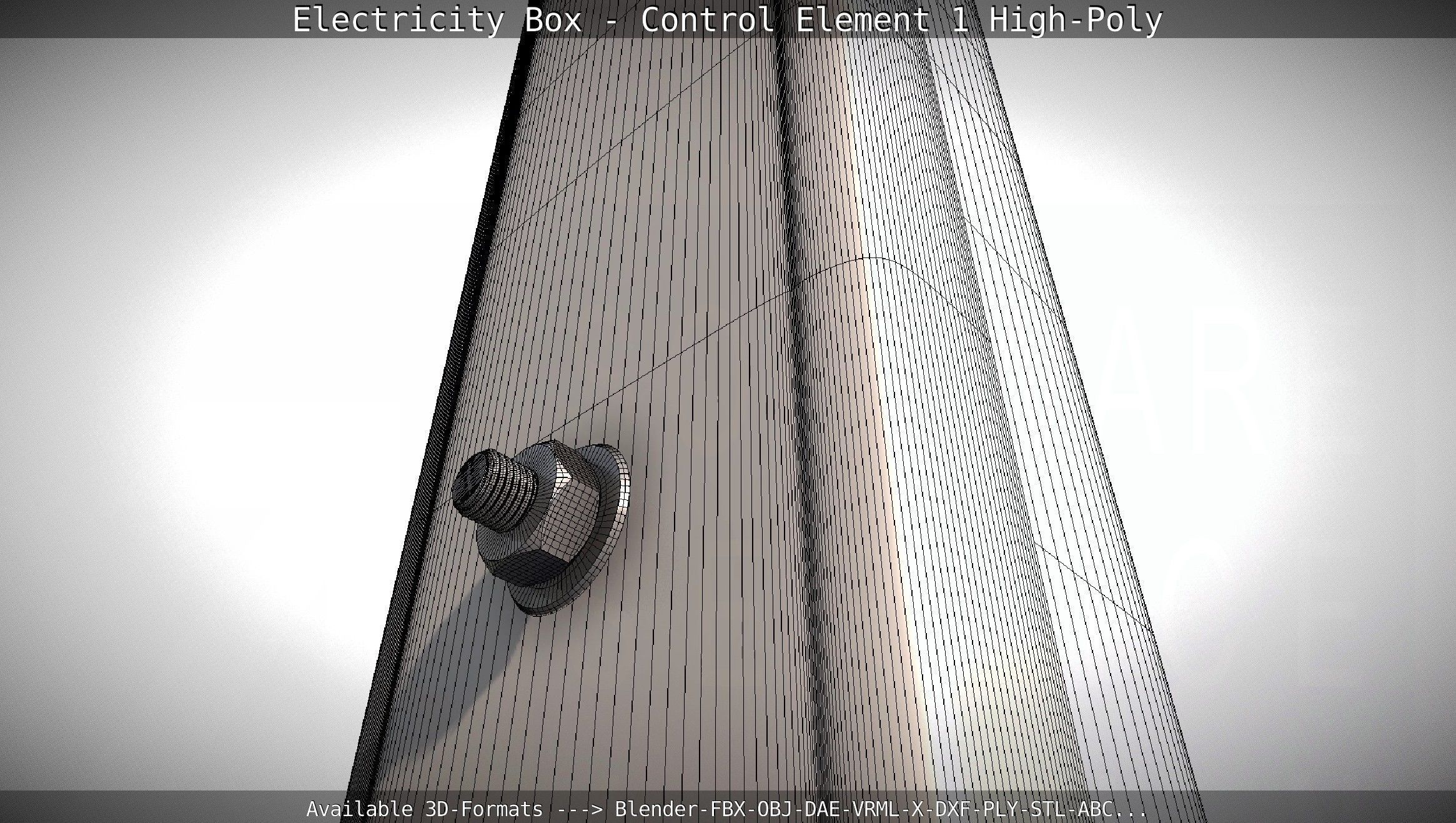 Electricity Box - Control Element 1 High-Poly Version 3D model_85