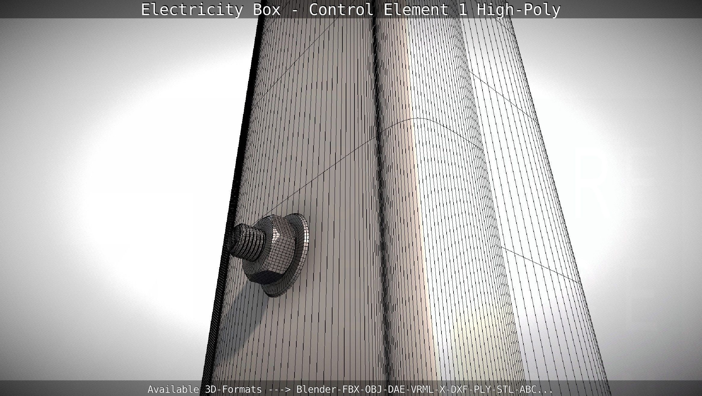 Electricity Box - Control Element 1 High-Poly Version 3D model_84