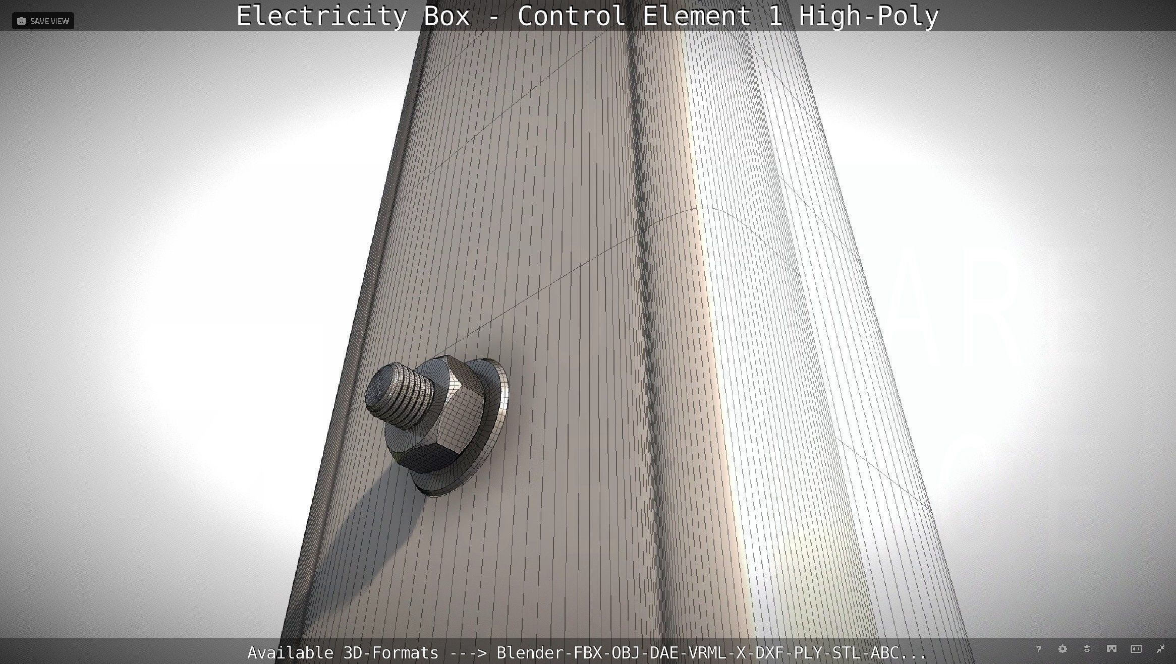 Electricity Box - Control Element 1 High-Poly Version 3D model_86