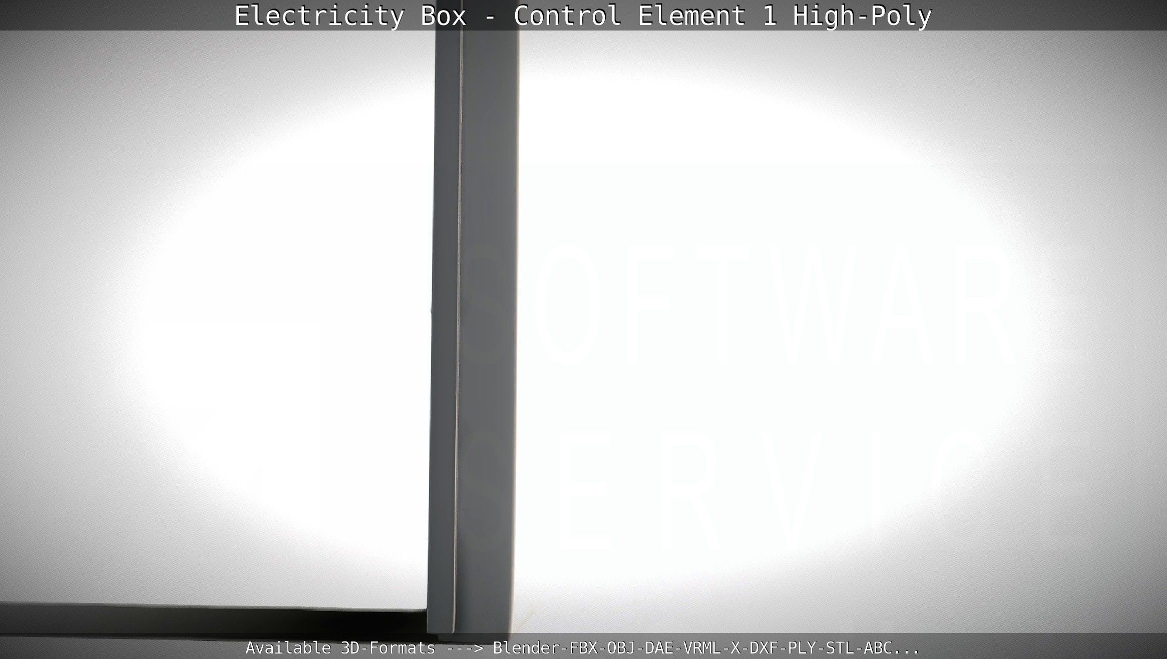 Electricity Box - Control Element 1 High-Poly Version 3D model_32