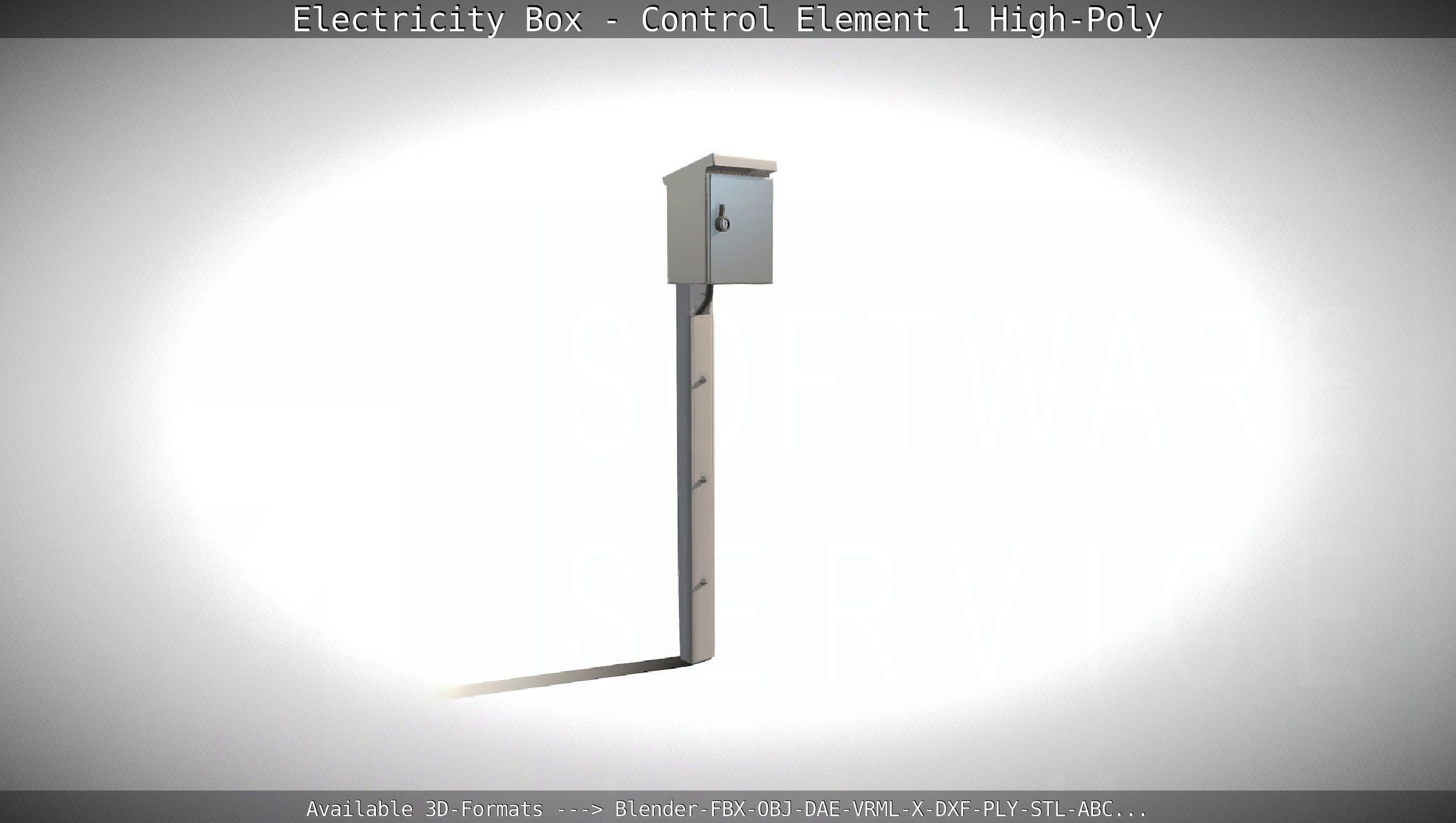 Electricity Box - Control Element 1 High-Poly Version 3D model_55