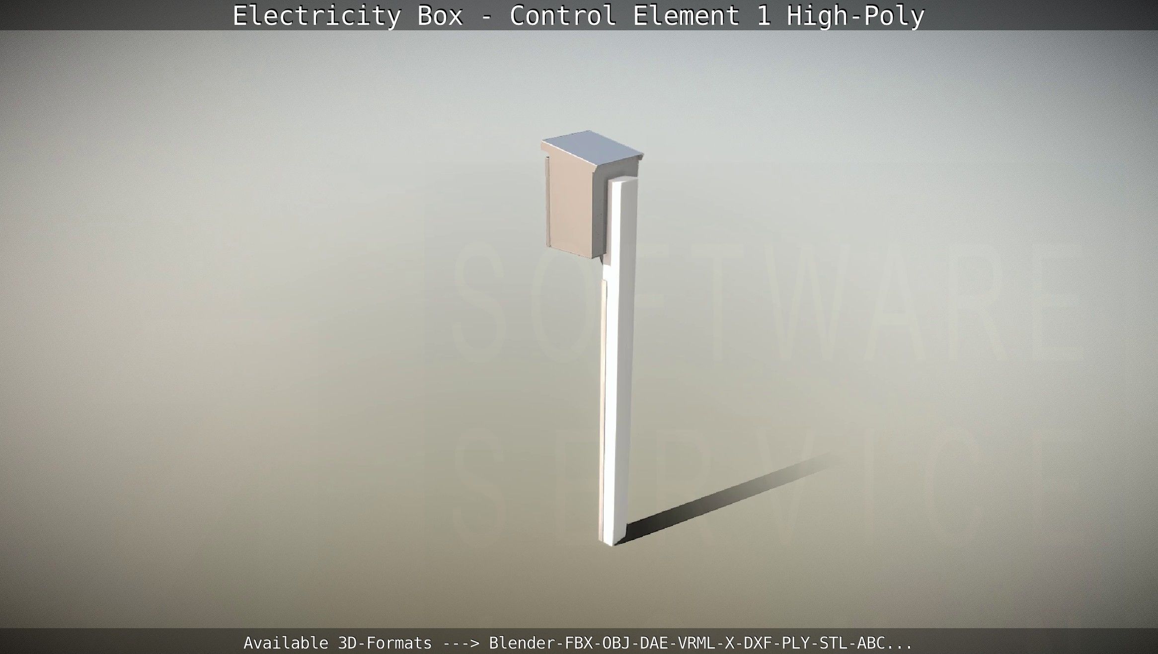 Electricity Box - Control Element 1 High-Poly Version 3D model_58