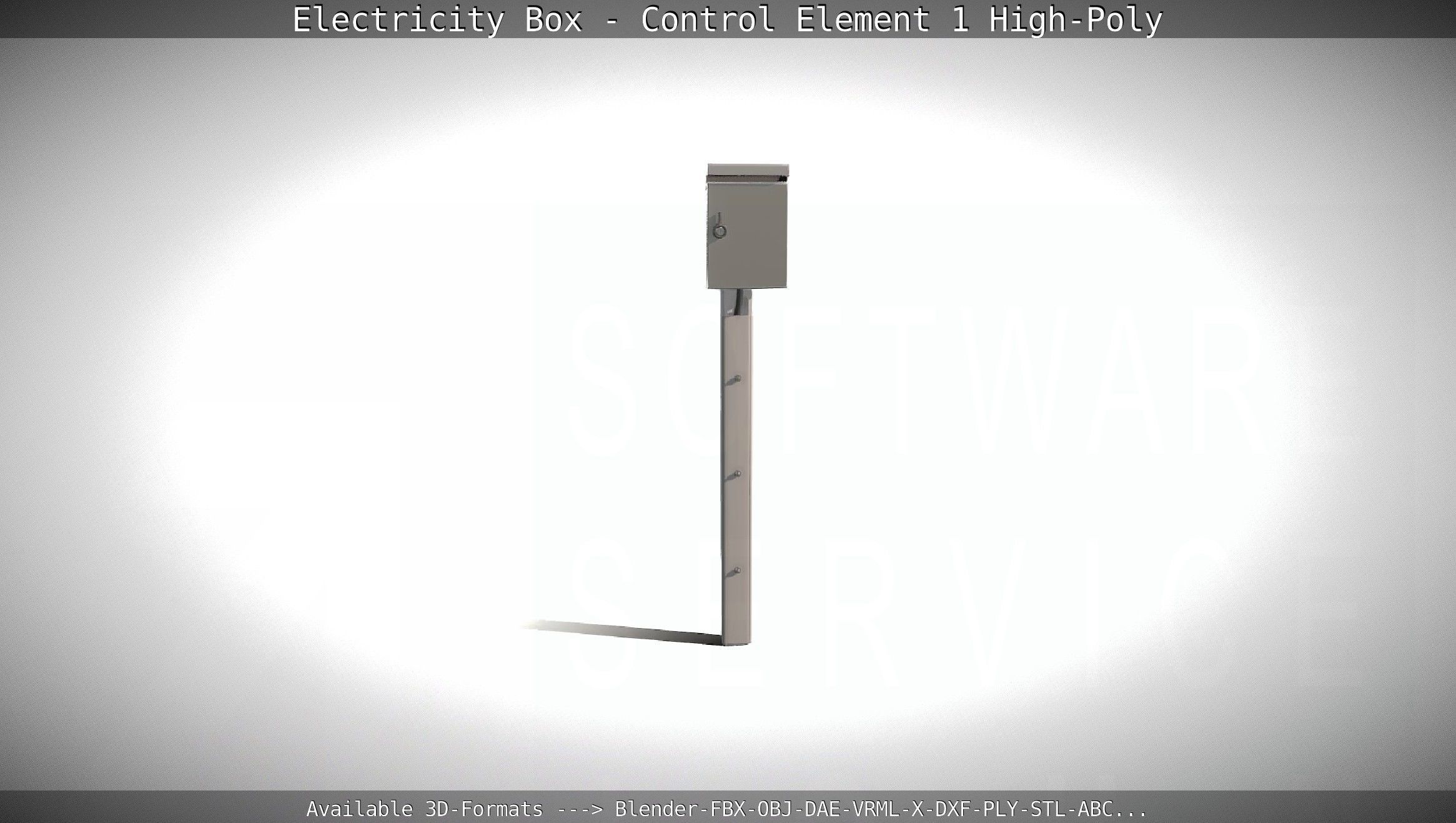 Electricity Box - Control Element 1 High-Poly Version 3D model_56