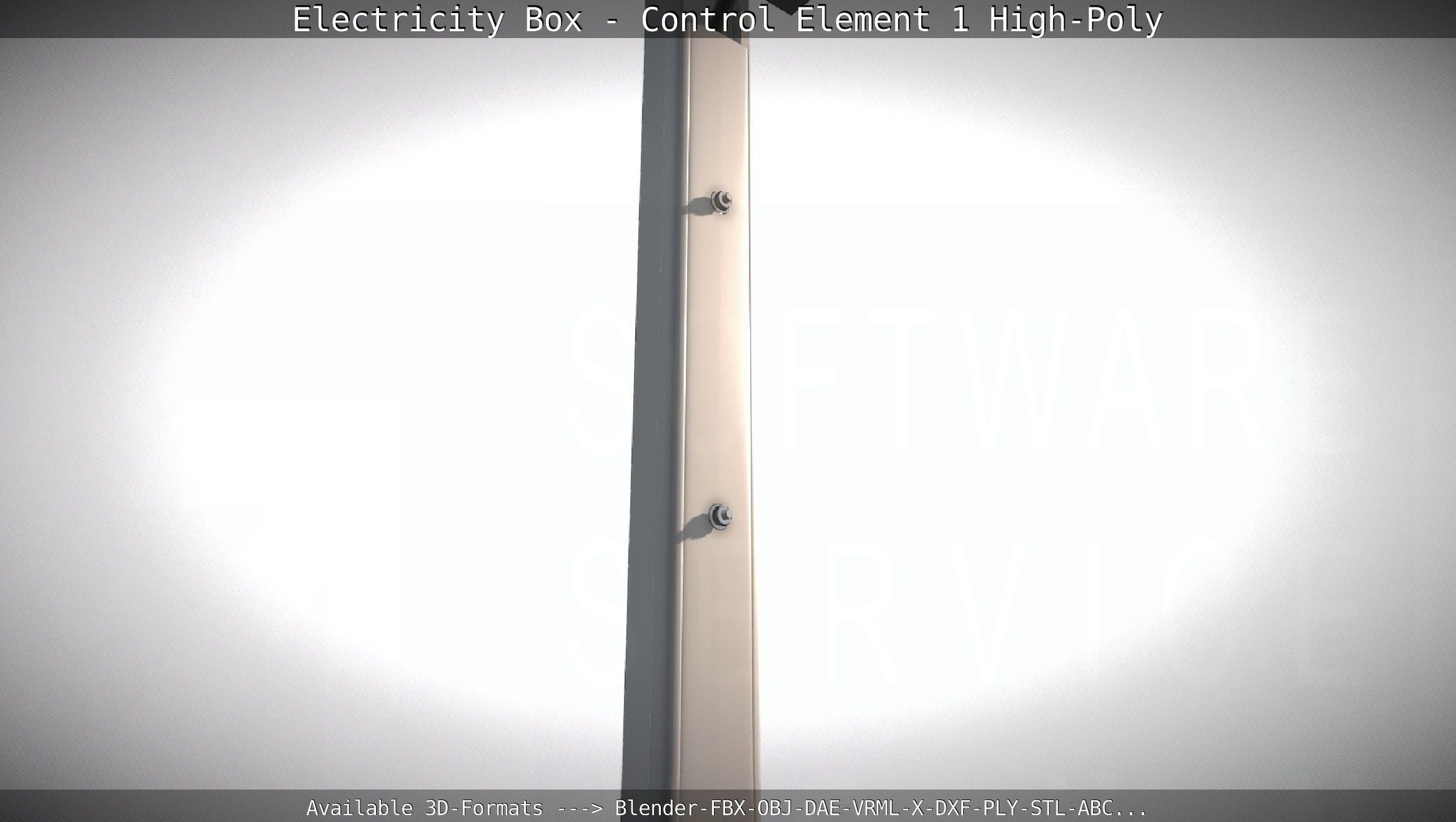 Electricity Box - Control Element 1 High-Poly Version 3D model_51