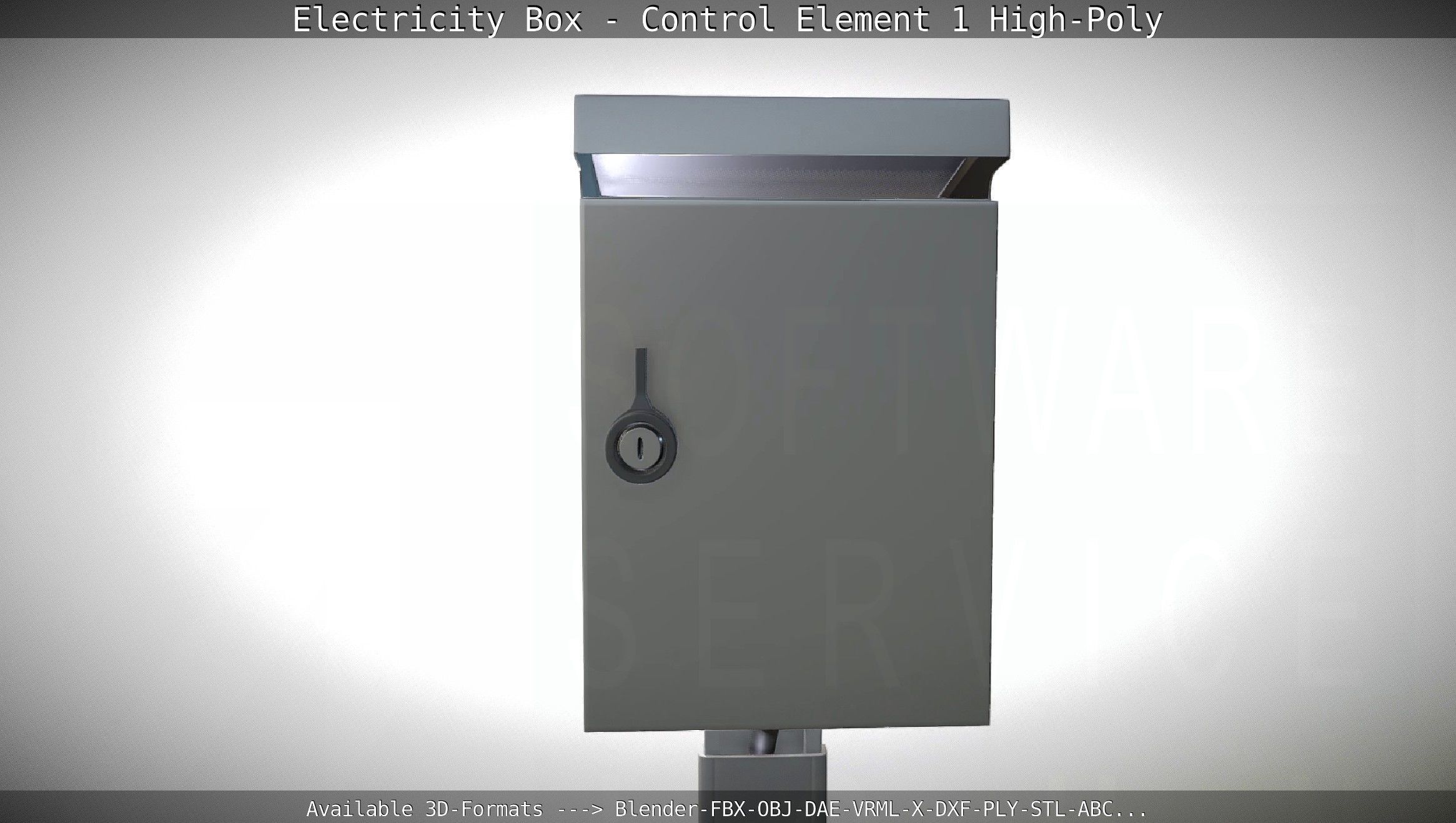 Electricity Box - Control Element 1 High-Poly Version 3D model_18