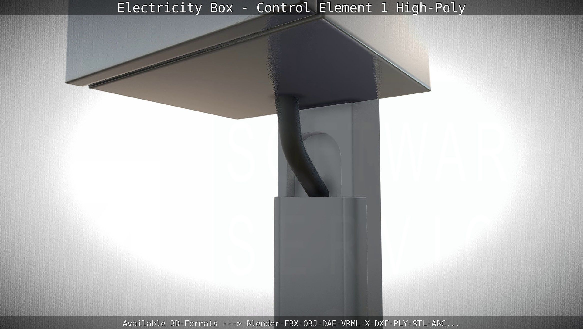 Electricity Box - Control Element 1 High-Poly Version 3D model_28