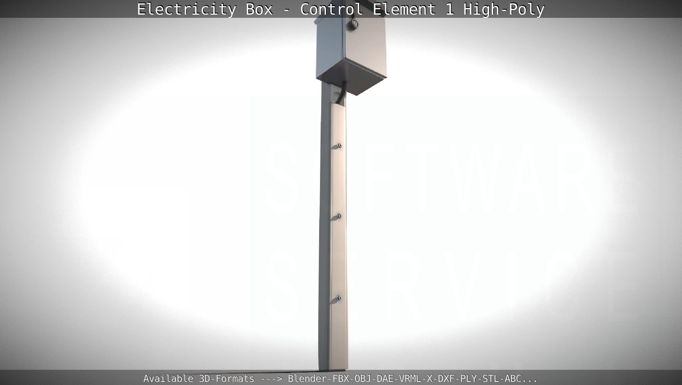 Electricity Box - Control Element 1 High-Poly Version 3D model_52