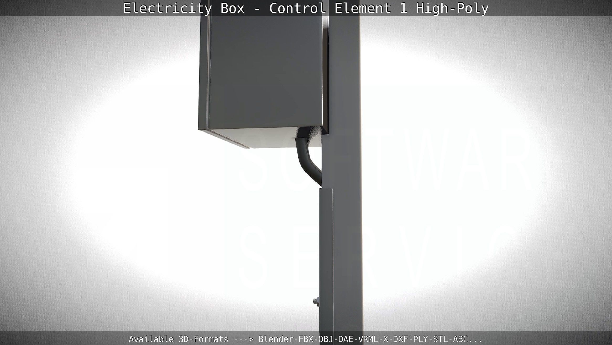 Electricity Box - Control Element 1 High-Poly Version 3D model_30