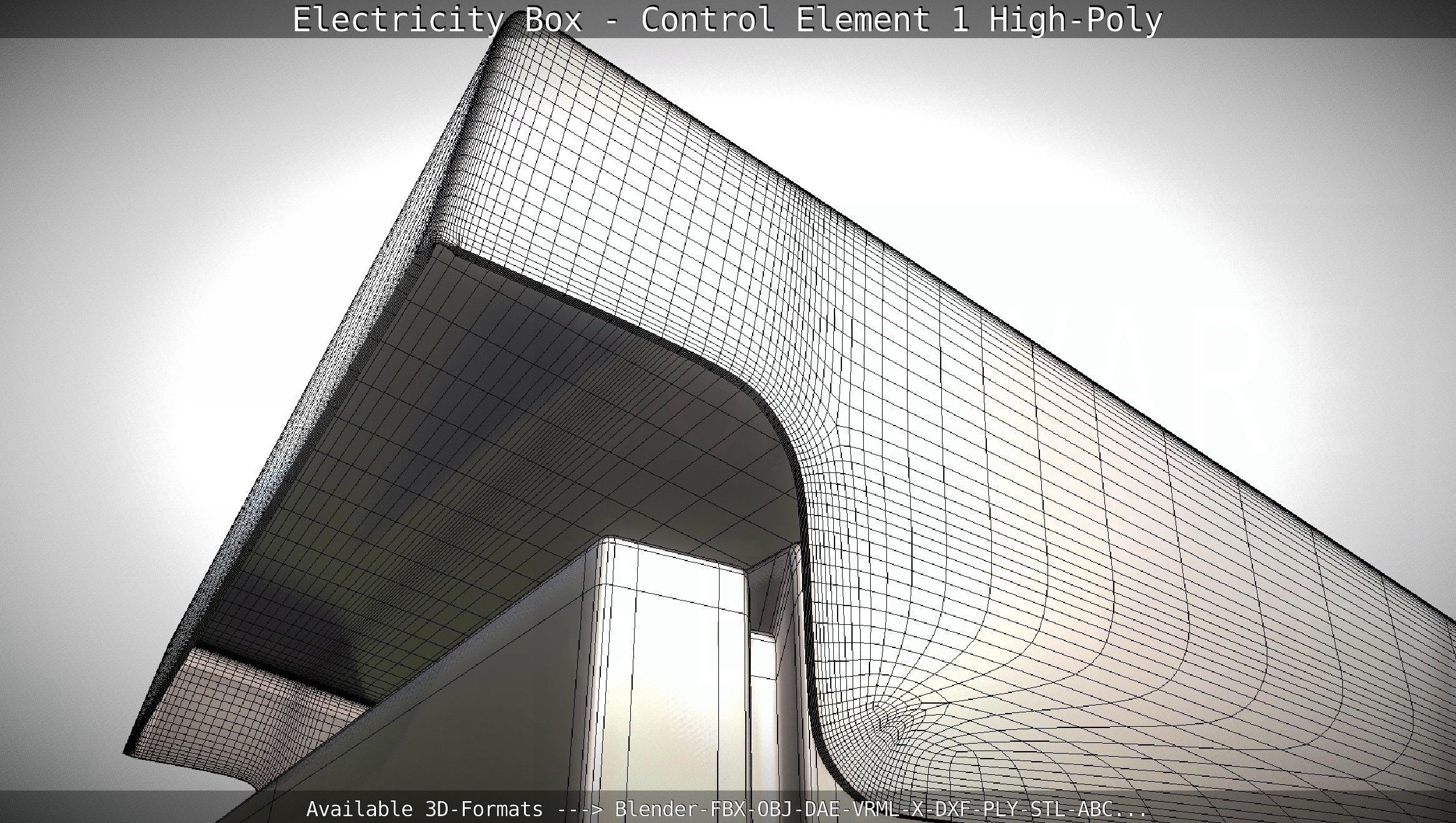 Electricity Box - Control Element 1 High-Poly Version 3D model_71