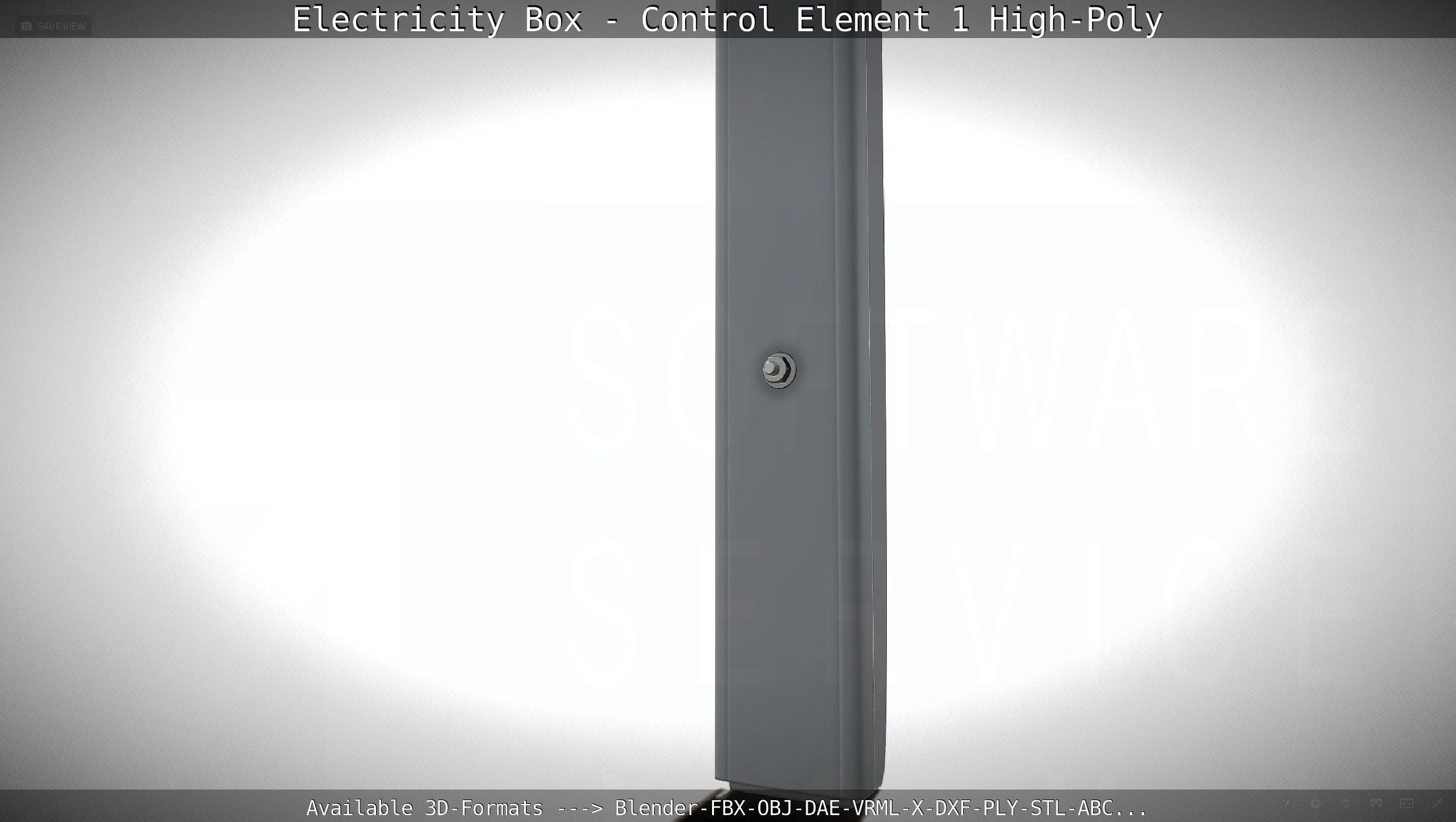 Electricity Box - Control Element 1 High-Poly Version 3D model_34