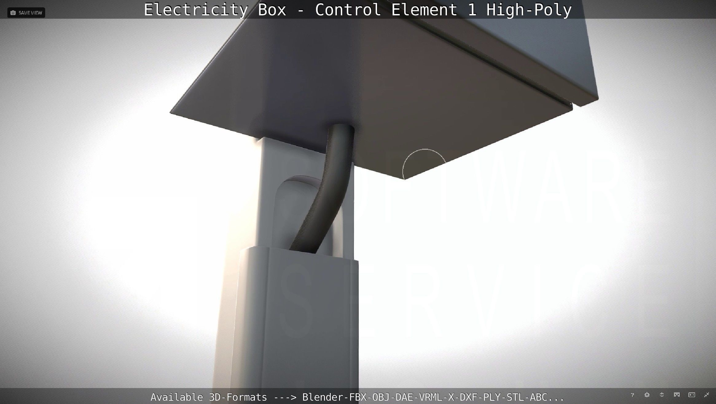 Electricity Box - Control Element 1 High-Poly Version 3D model_27