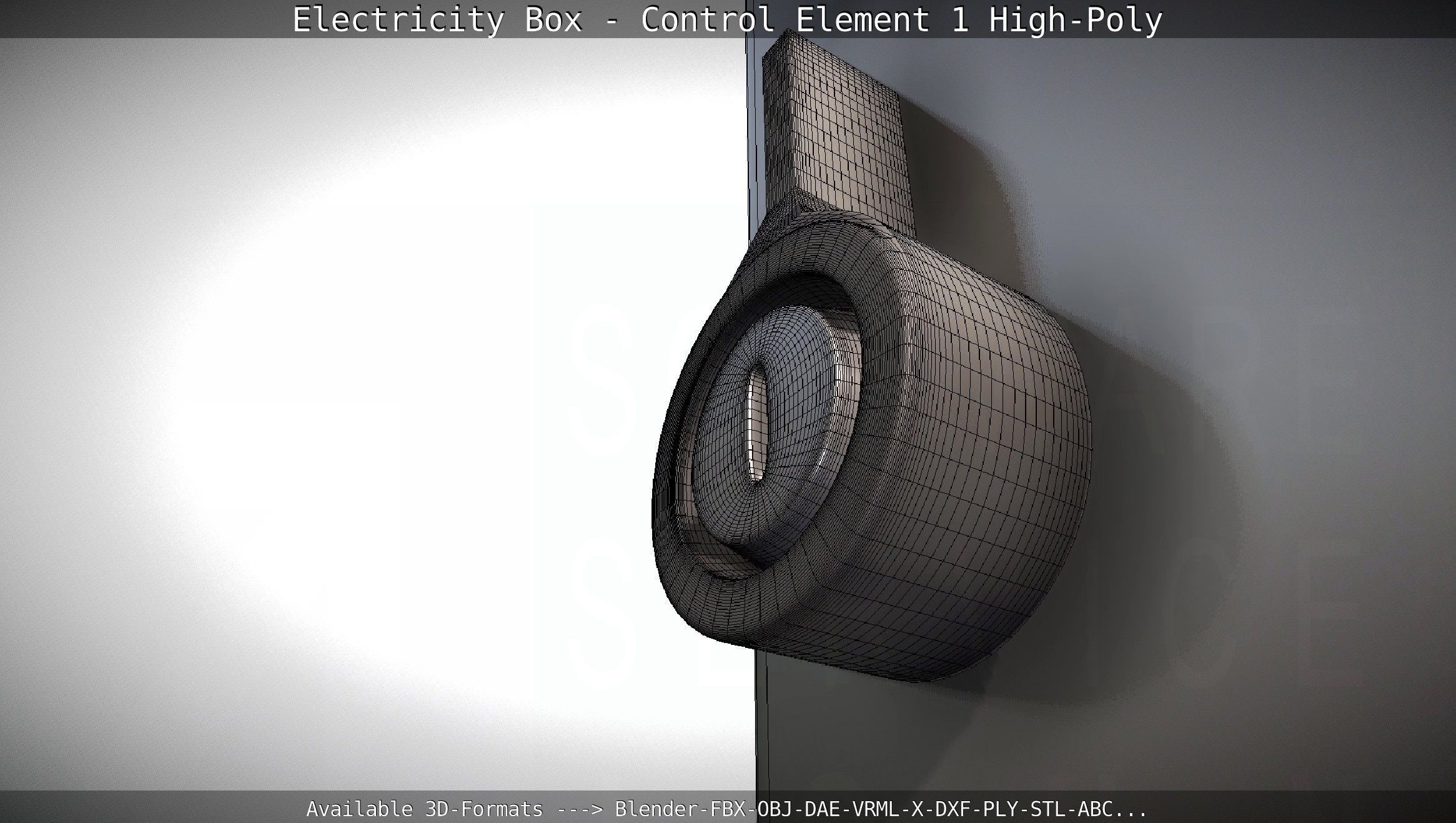 Electricity Box - Control Element 1 High-Poly Version 3D model_68