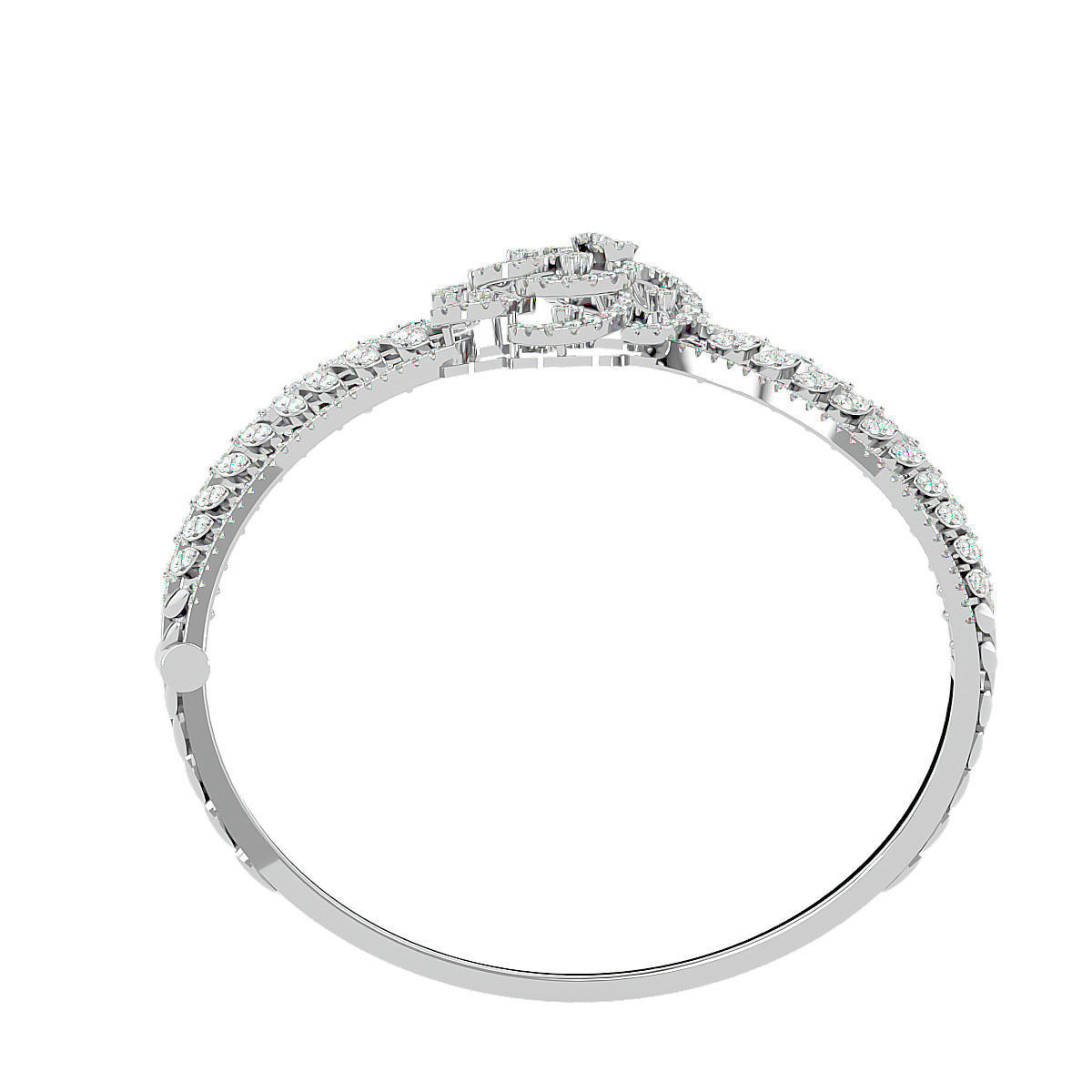 Blooming Flower Diamond Bracelet 3dm stl render detail 3D print model_10