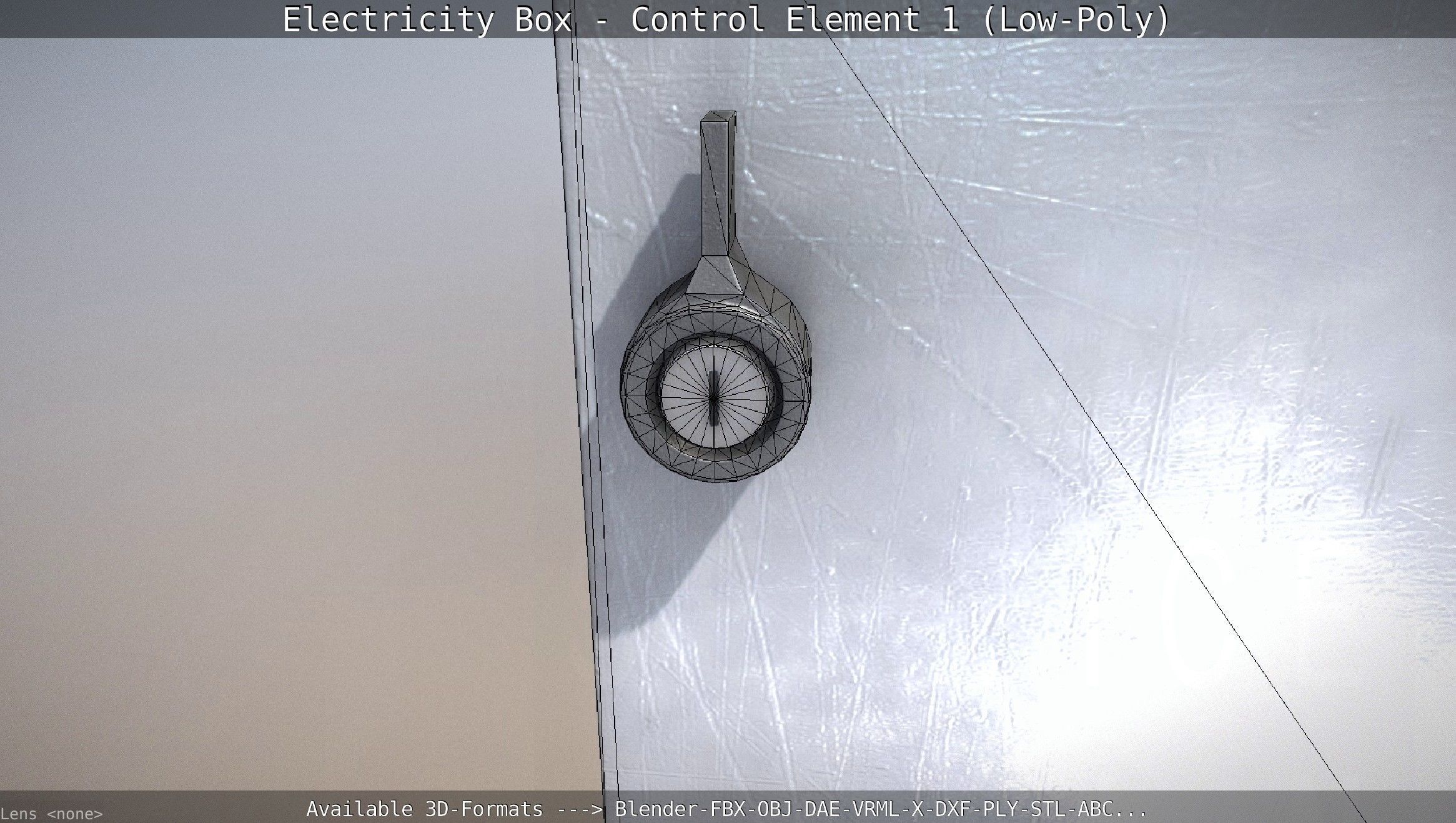 Electricity Box - Control Element 1 Low-Poly Version Low-poly 3D model_22
