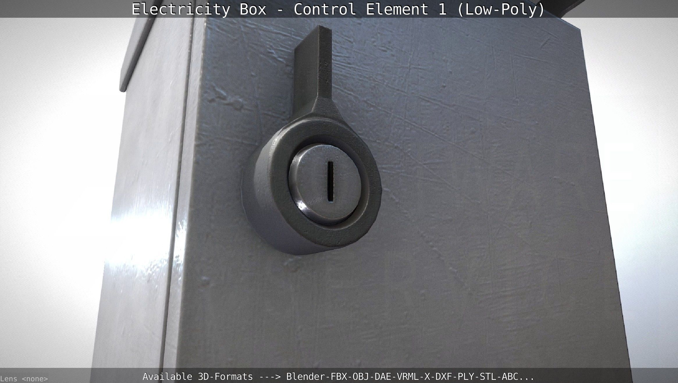 Electricity Box - Control Element 1 Low-Poly Version Low-poly 3D model_17