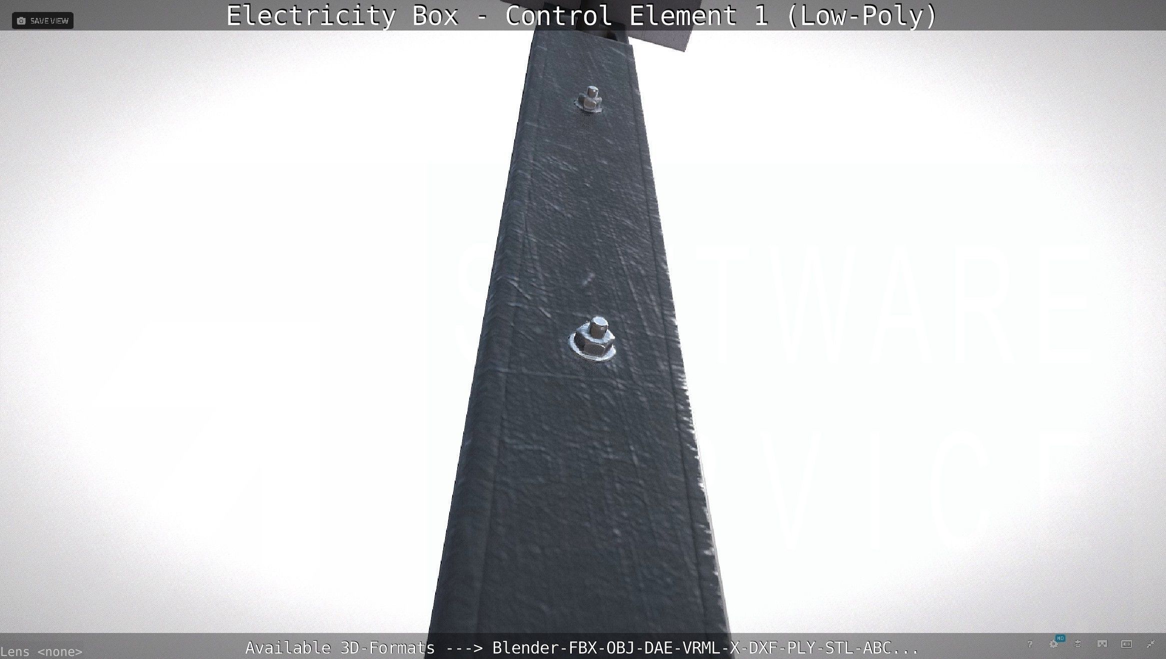 Electricity Box - Control Element 1 Low-Poly Version Low-poly 3D model_36