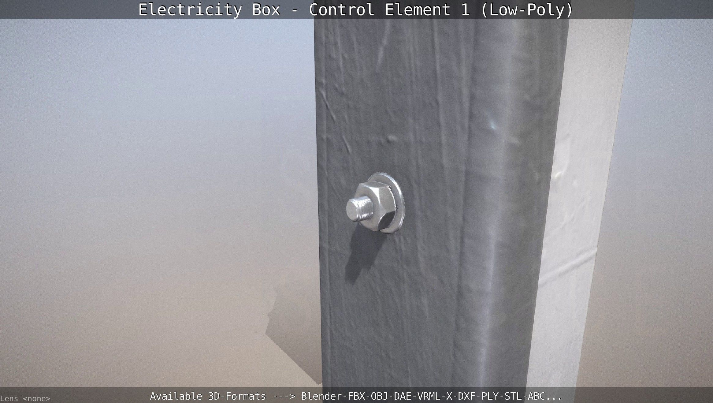 Electricity Box - Control Element 1 Low-Poly Version Low-poly 3D model_34