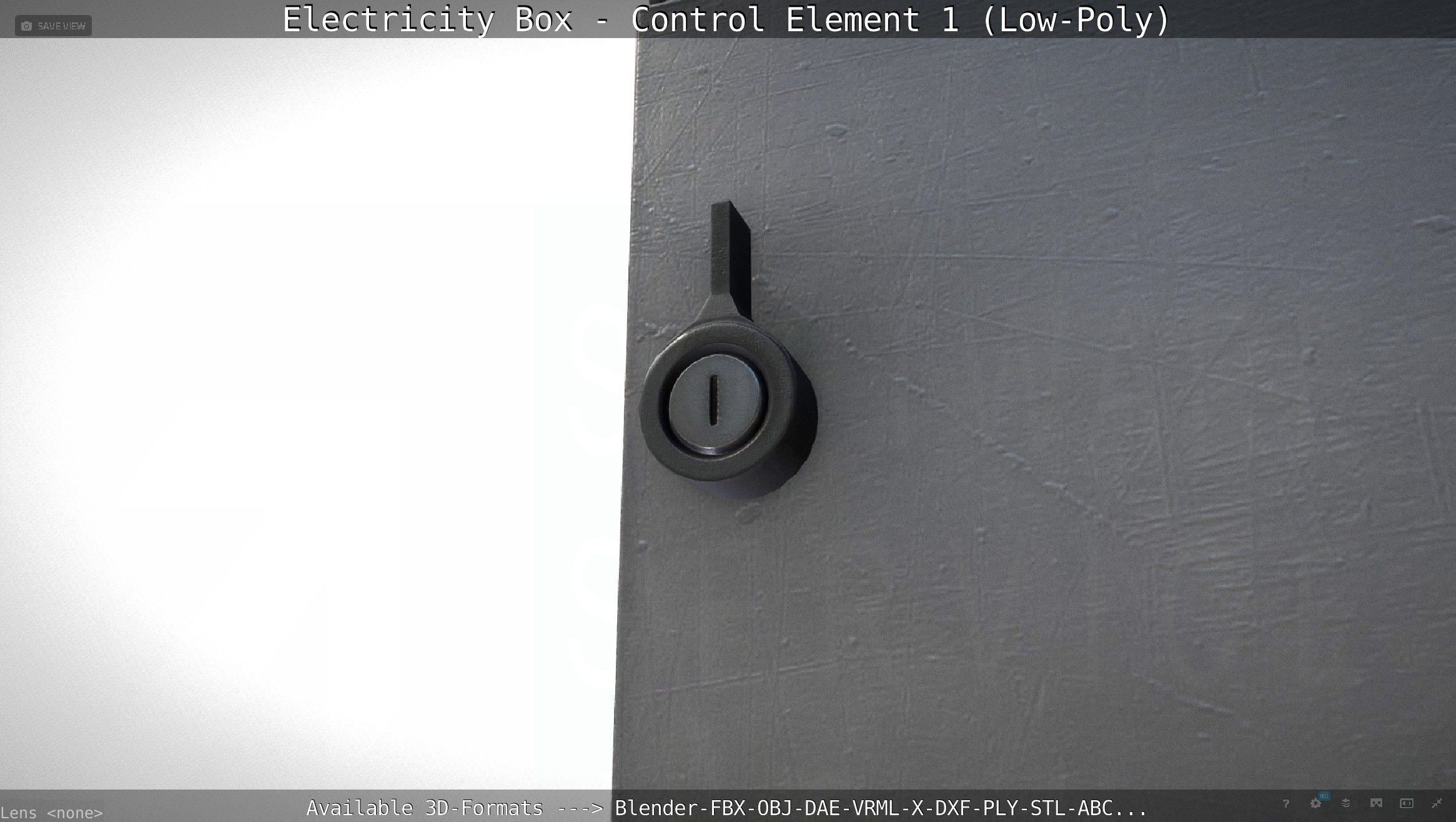 Electricity Box - Control Element 1 Low-Poly Version Low-poly 3D model_16
