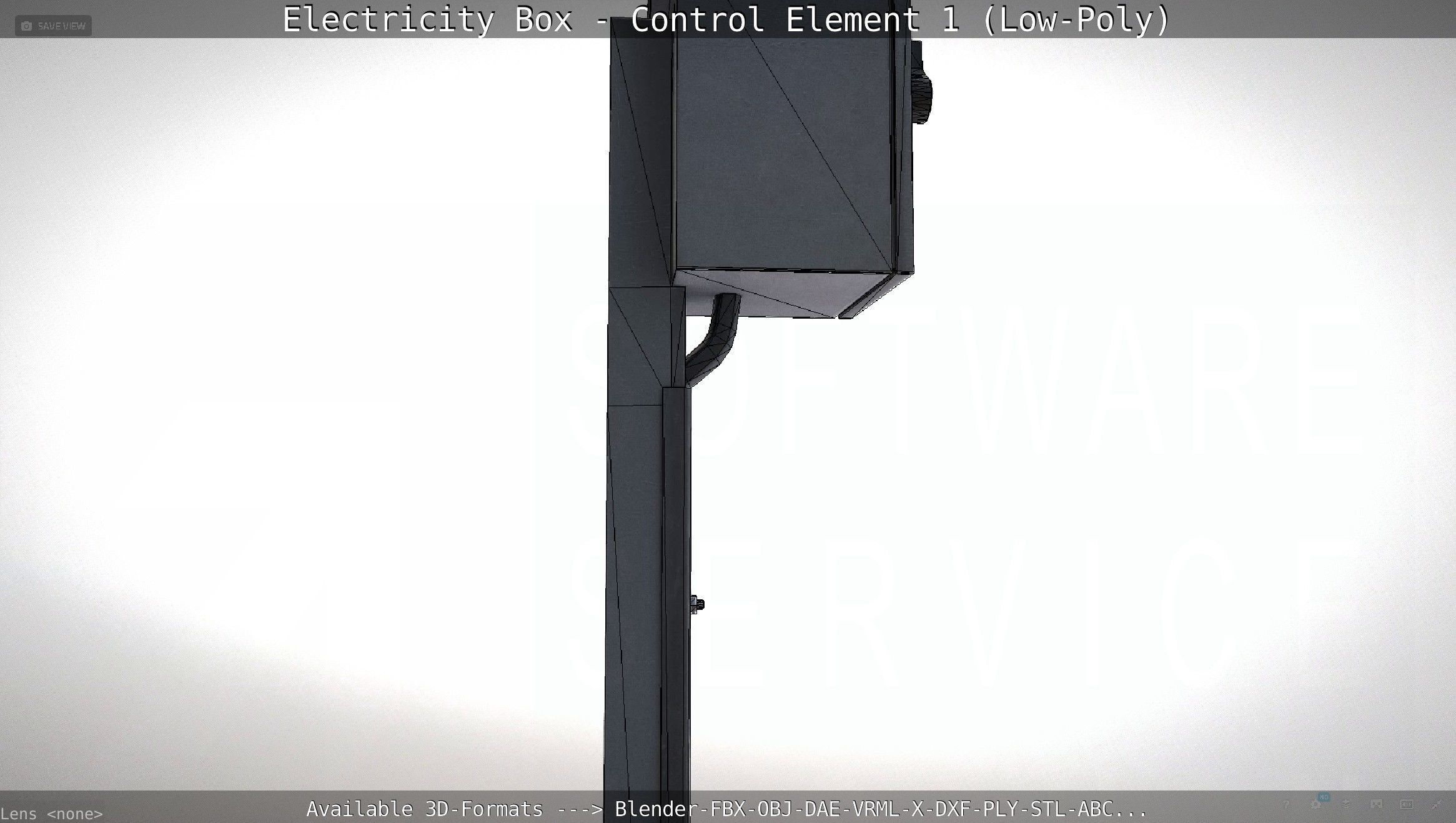 Electricity Box - Control Element 1 Low-Poly Version Low-poly 3D model_26