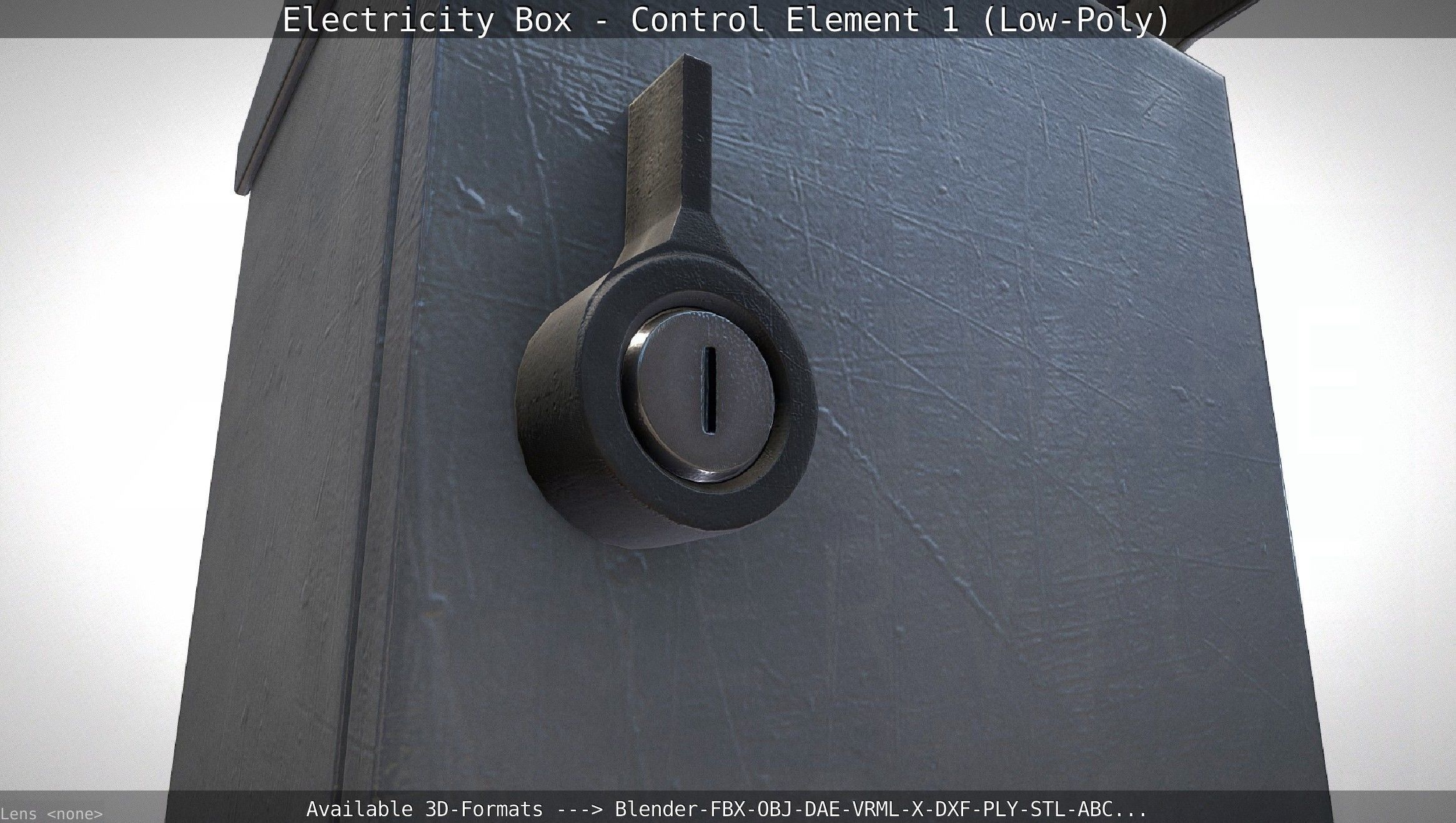 Electricity Box - Control Element 1 Low-Poly Version Low-poly 3D model_19