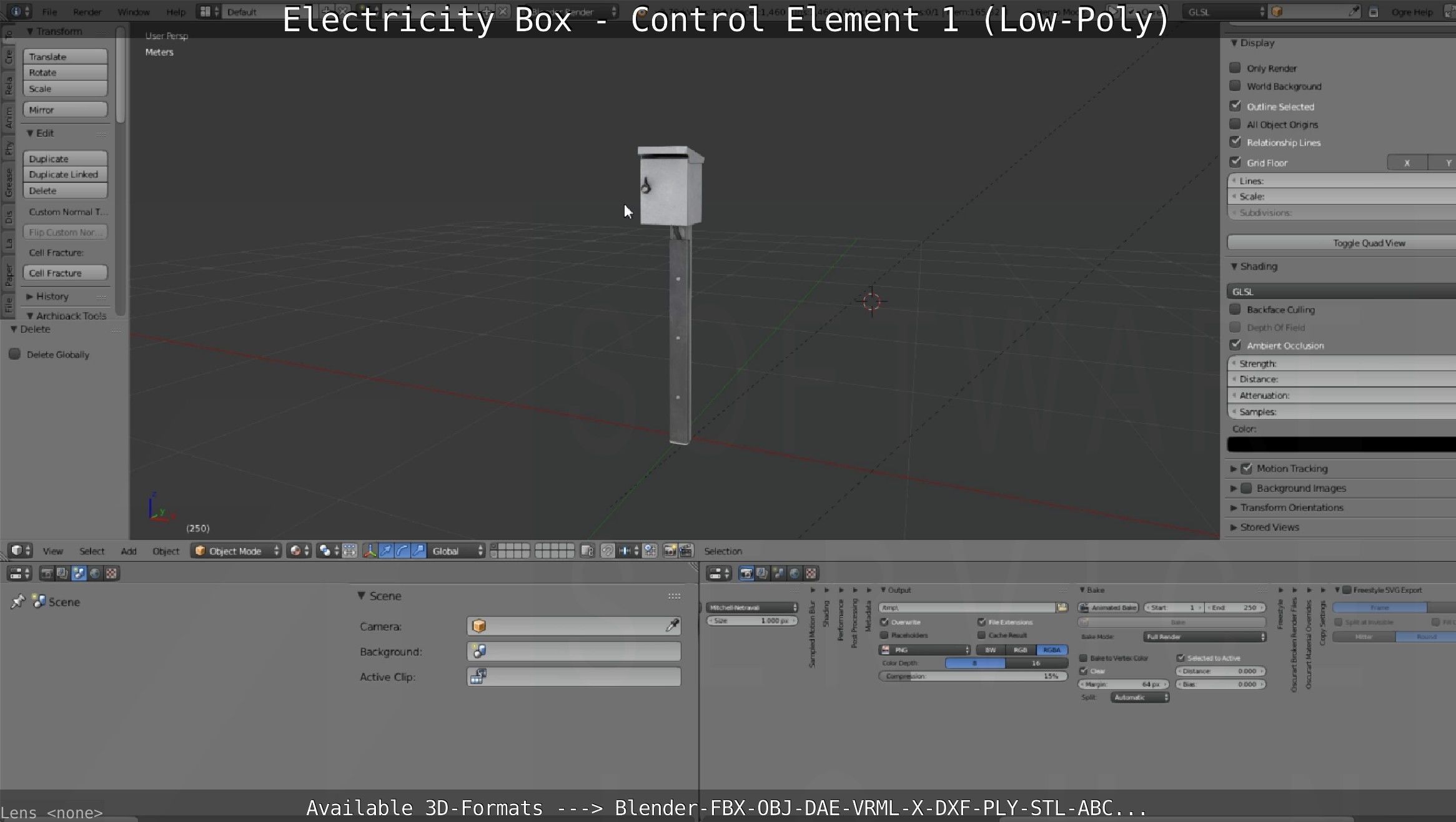 Electricity Box - Control Element 1 Low-Poly Version Low-poly 3D model_122