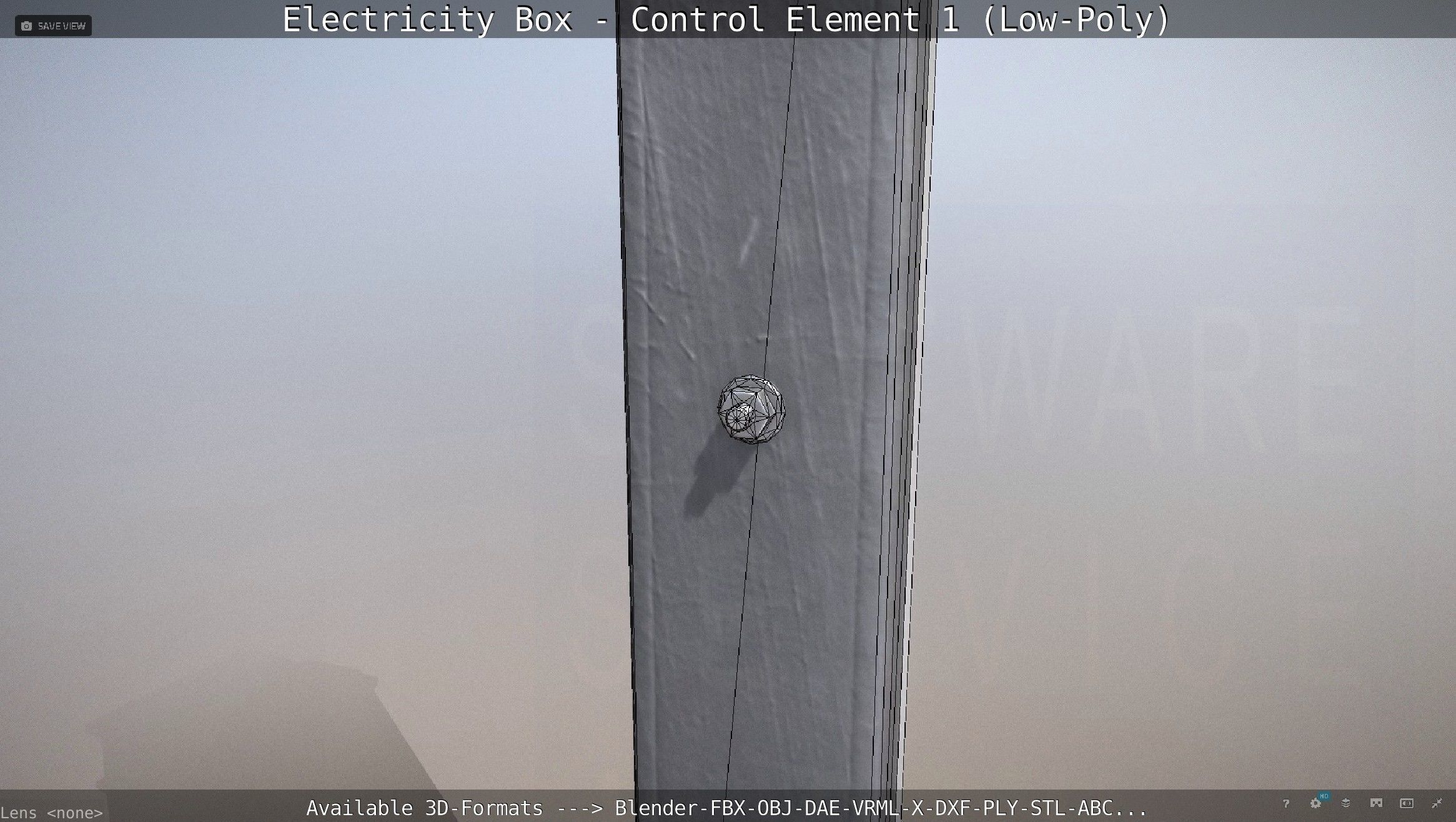 Electricity Box - Control Element 1 Low-Poly Version Low-poly 3D model_29