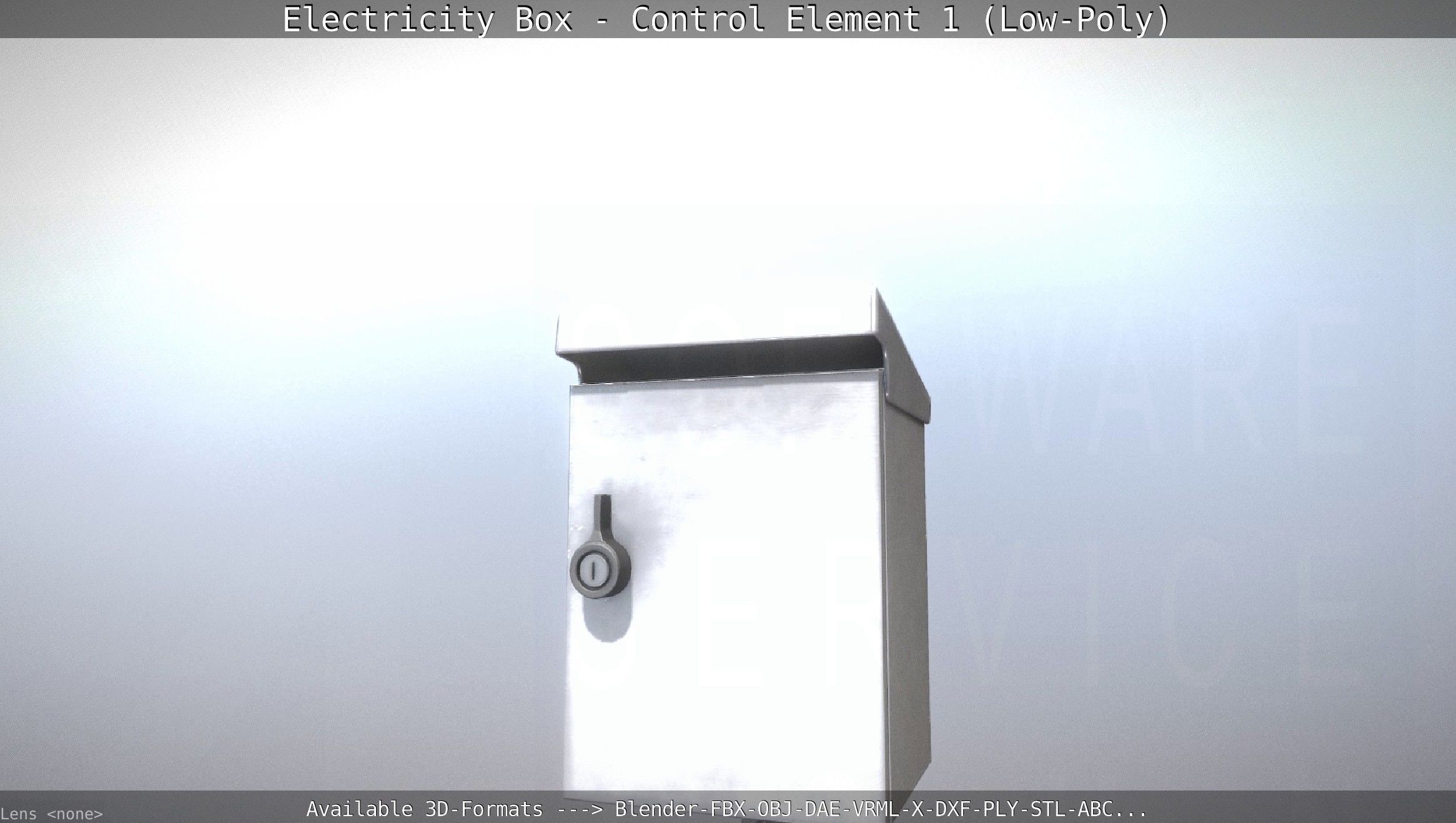 Electricity Box - Control Element 1 Low-Poly Version Low-poly 3D model_6