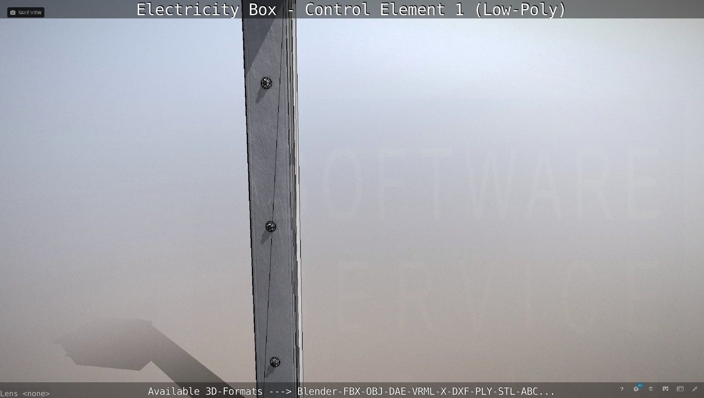 Electricity Box - Control Element 1 Low-Poly Version Low-poly 3D model_28