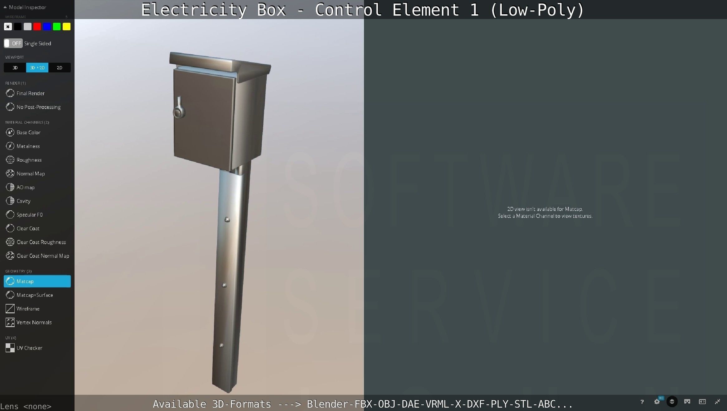 Electricity Box - Control Element 1 Low-Poly Version Low-poly 3D model_82