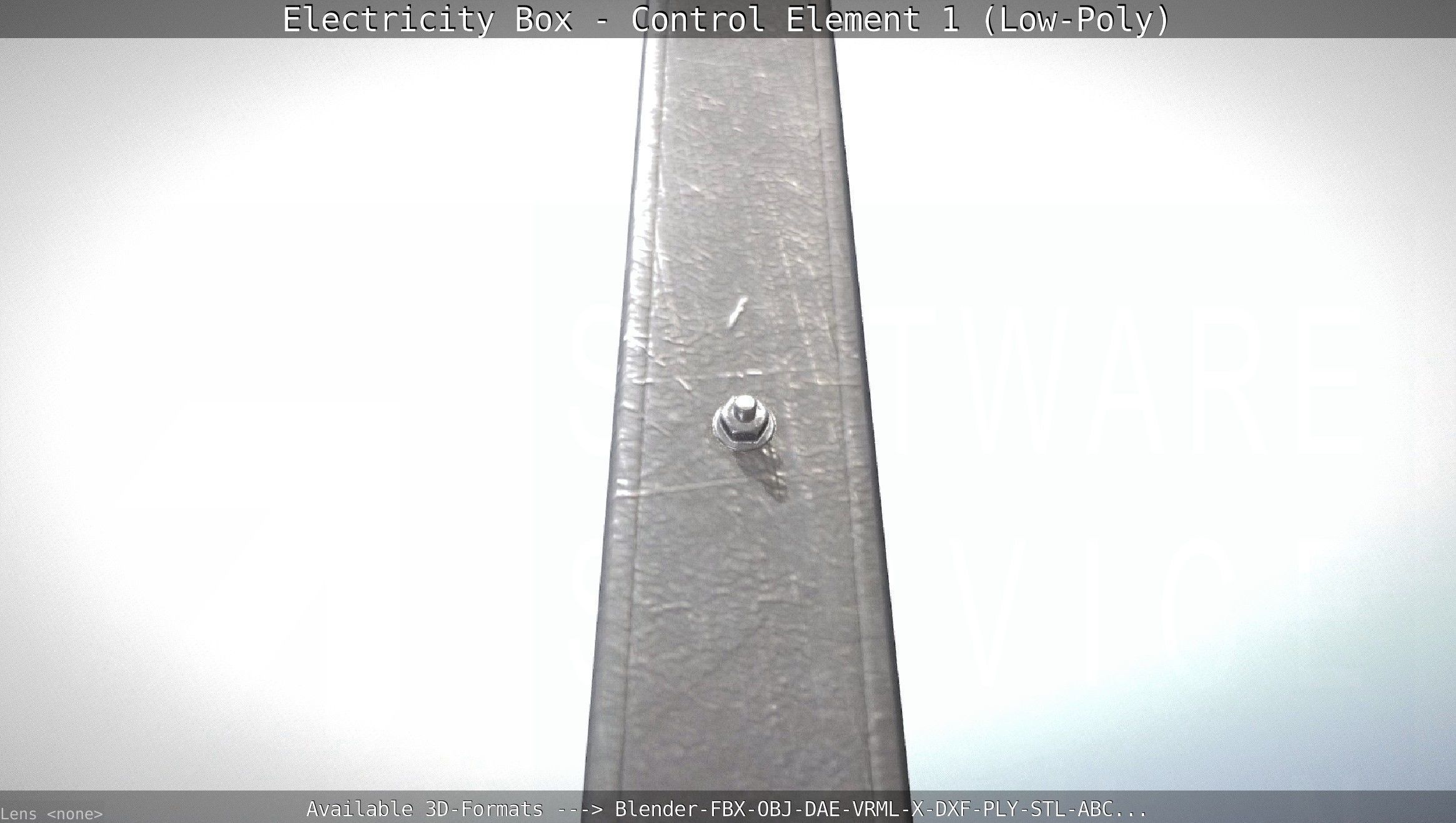 Electricity Box - Control Element 1 Low-Poly Version Low-poly 3D model_38