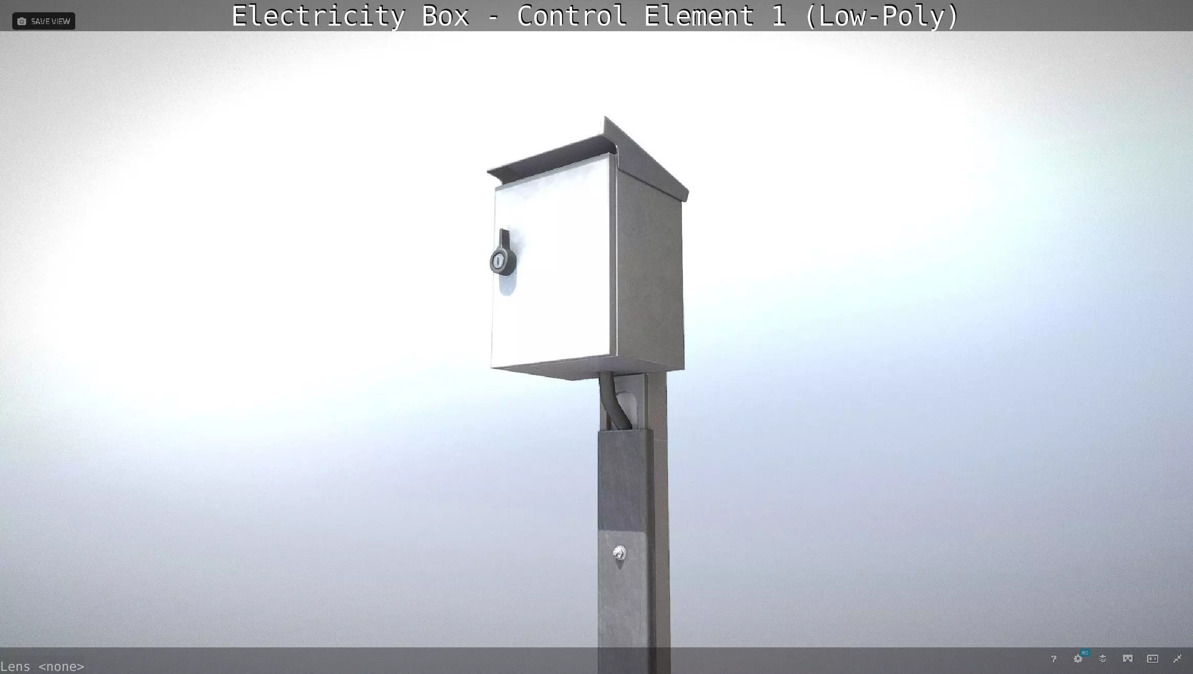 Electricity Box - Control Element 1 Low-Poly Version Low-poly 3D model_0