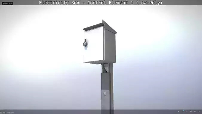 Electricity Box - Control Element 1 Low-Poly Version Low-poly 3D model