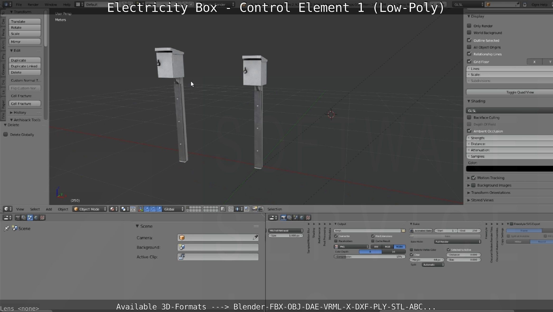 Electricity Box - Control Element 1 Low-Poly Version Low-poly 3D model_121
