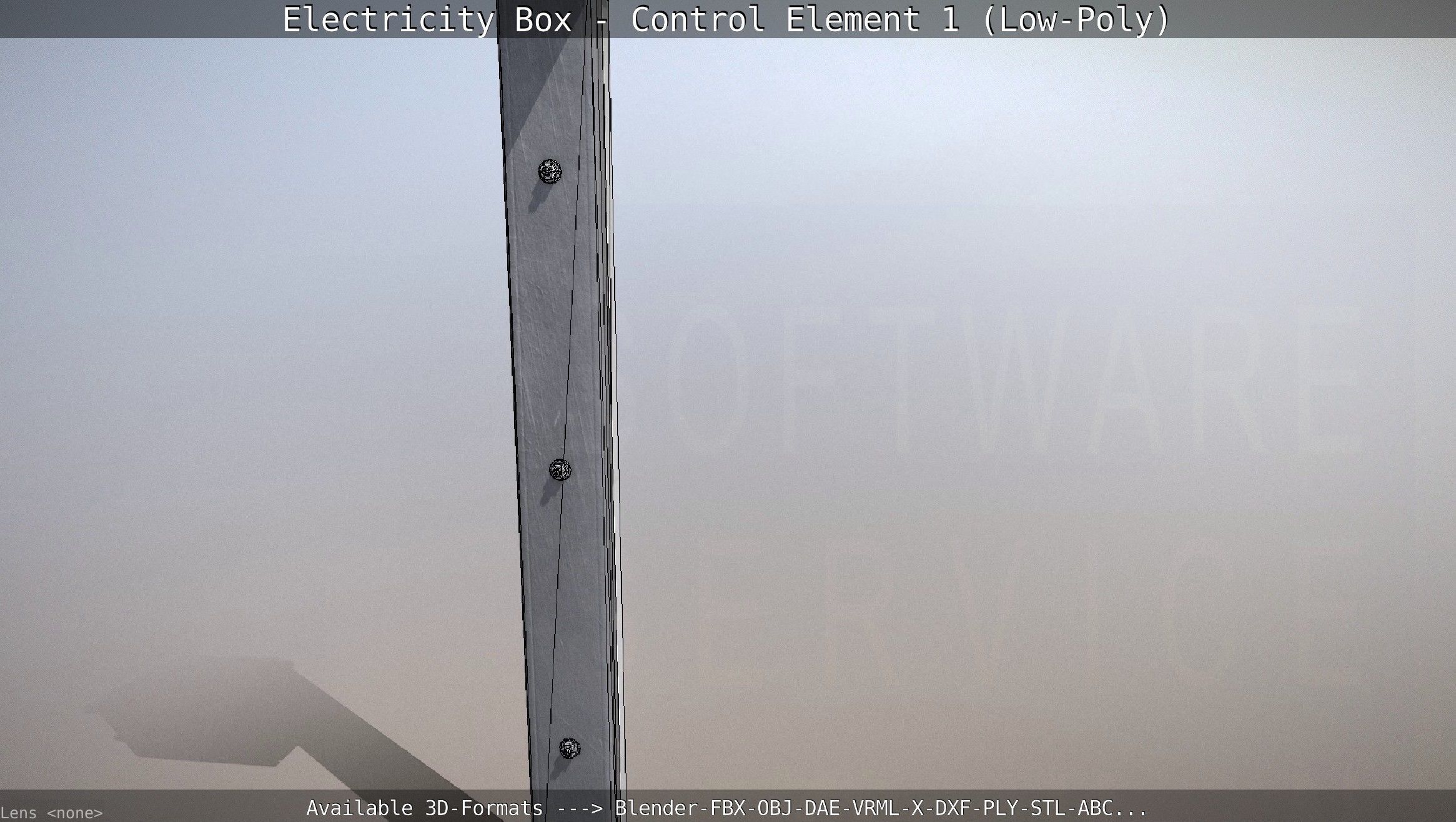 Electricity Box - Control Element 1 Low-Poly Version Low-poly 3D model_27