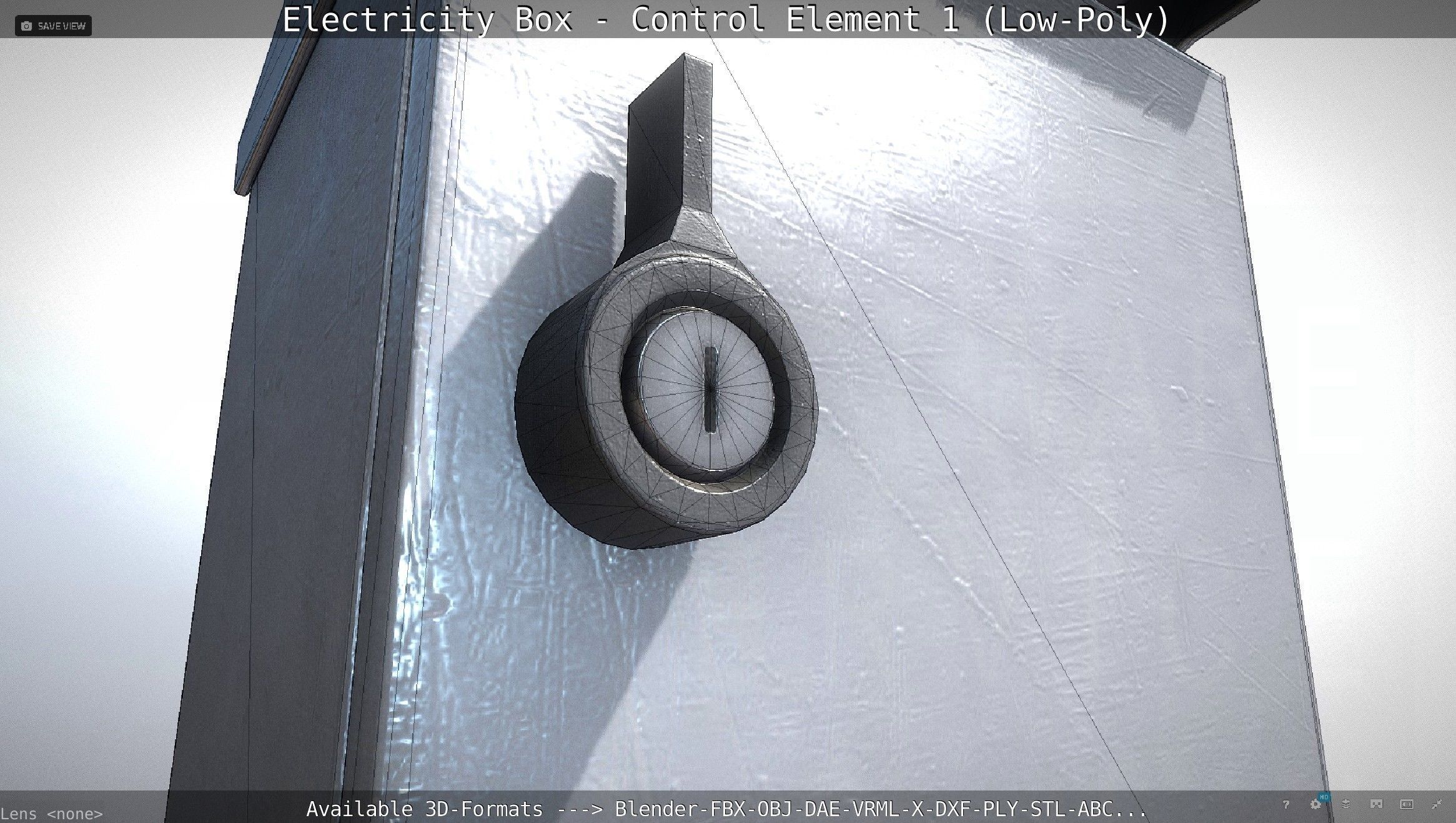 Electricity Box - Control Element 1 Low-Poly Version Low-poly 3D model_21
