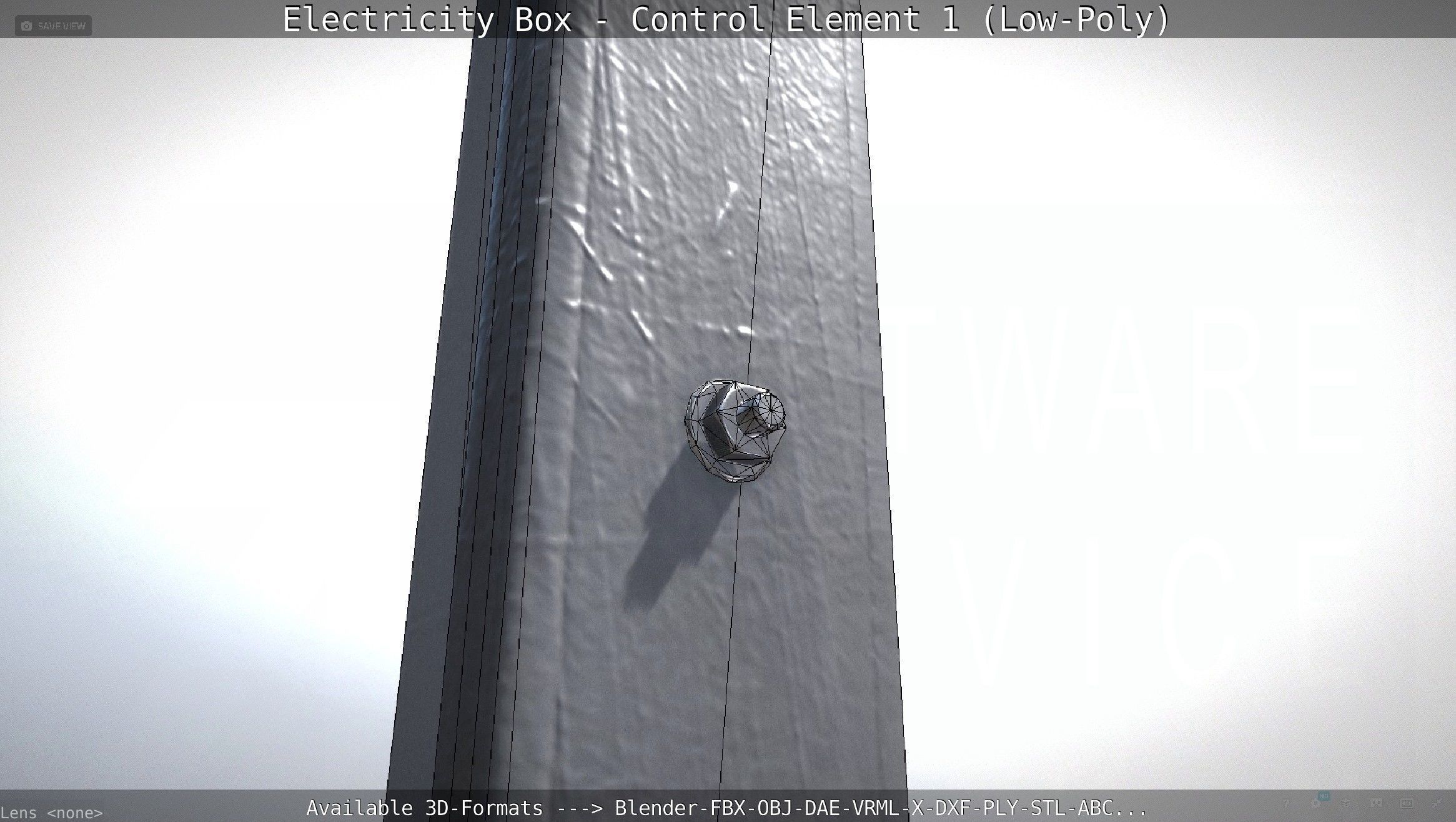 Electricity Box - Control Element 1 Low-Poly Version Low-poly 3D model_31