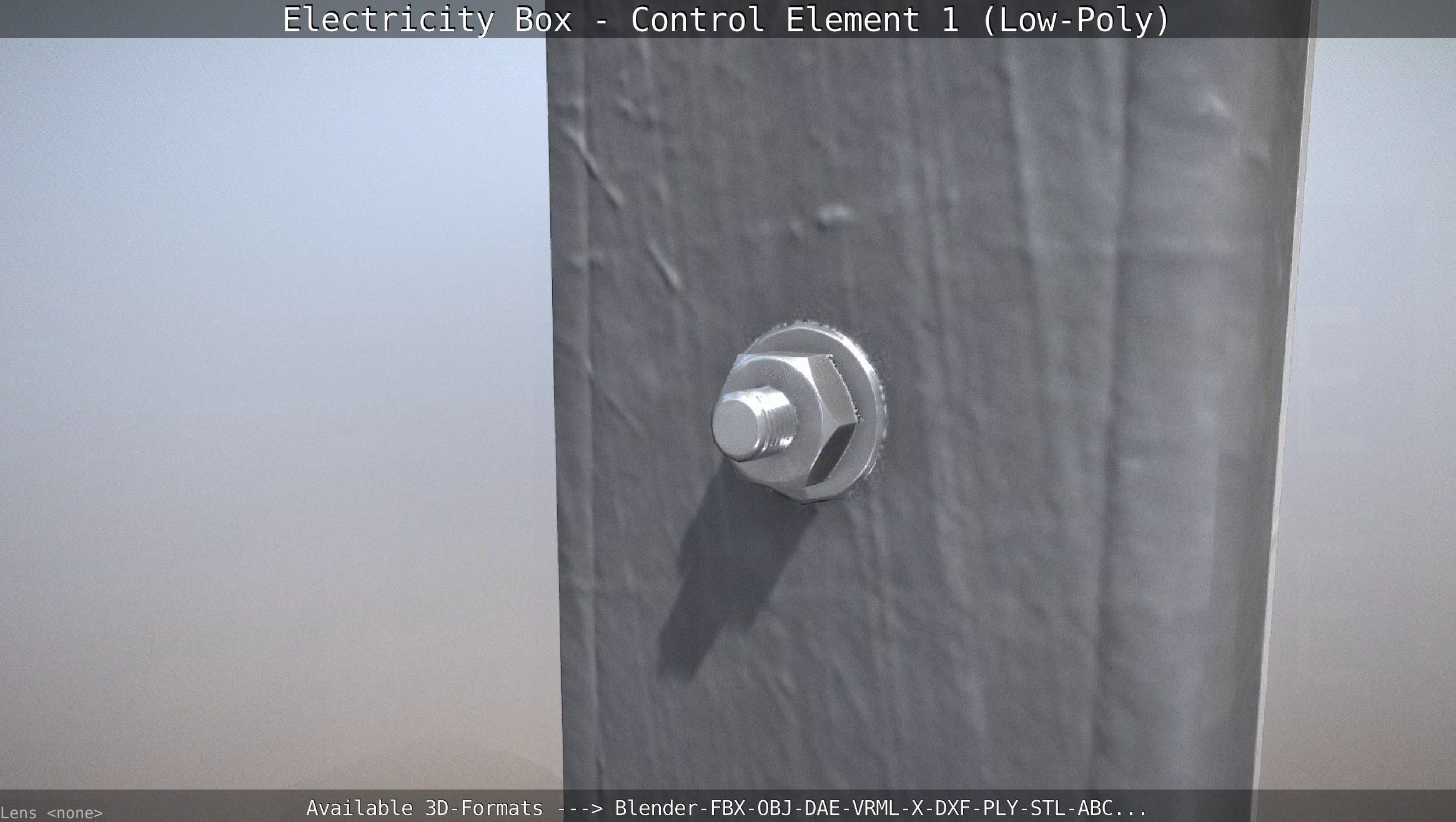 Electricity Box - Control Element 1 Low-Poly Version Low-poly 3D model_33