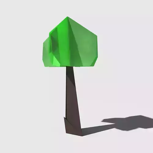 Origami Tree Low-poly 3D model