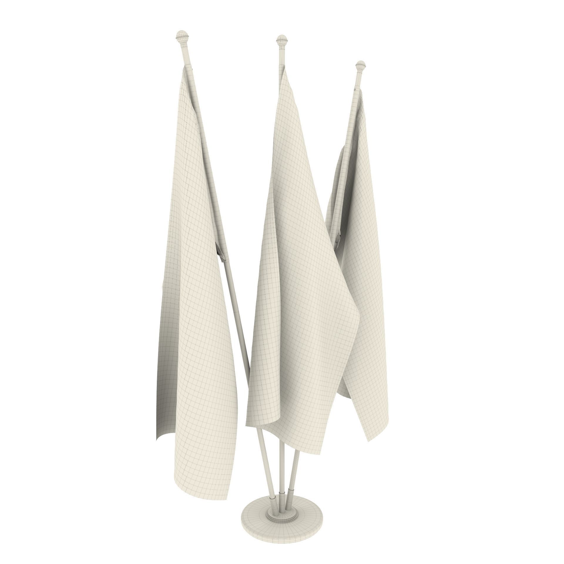 Greece Flag Pack 3D model_4