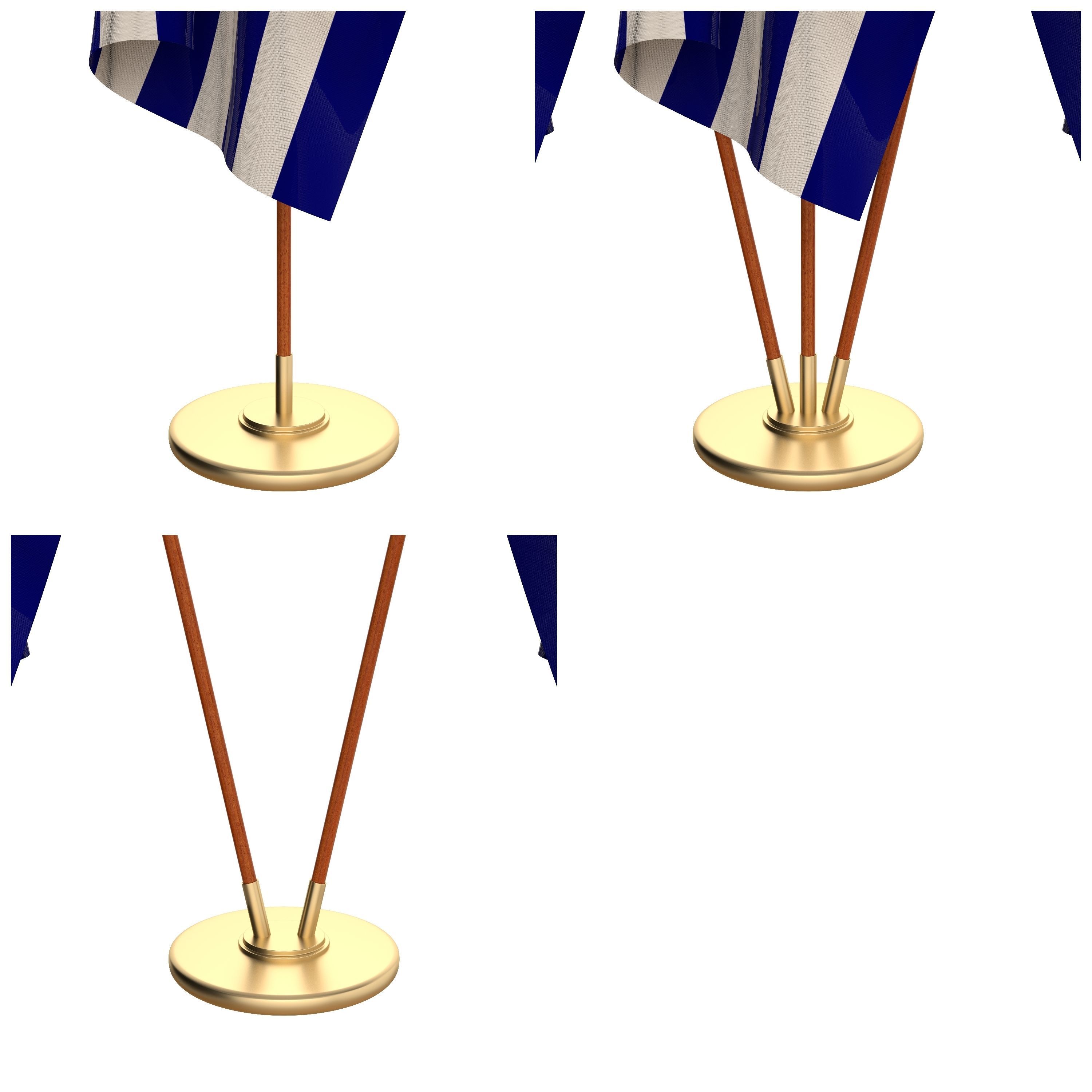 Greece Flag Pack 3D model_2